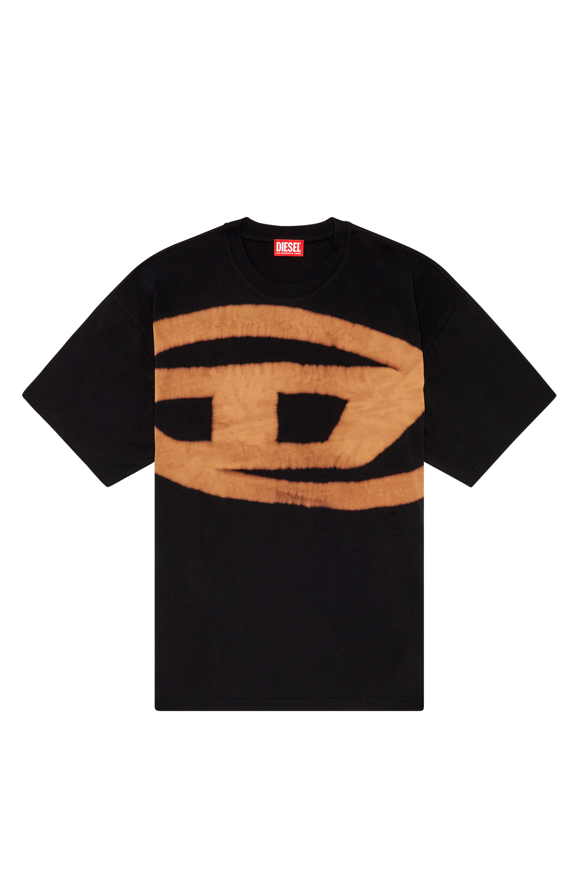 Diesel - T-BOXT-BLEACH, T-shirt avec logo Oval D effet blanchi Homme in Polychrome - 3