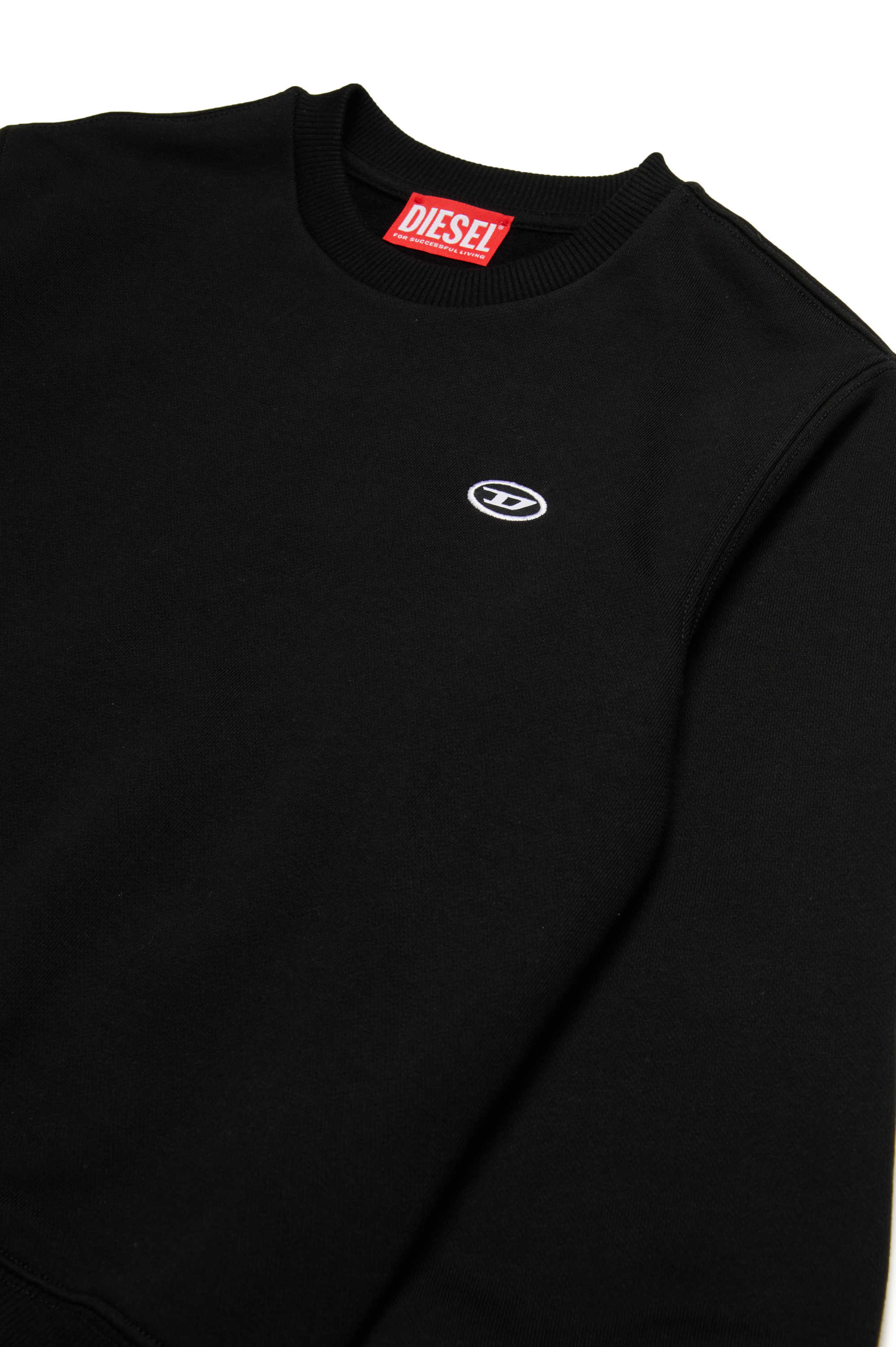 Diesel - SROBDOVALPJ OVER, Homme Sweat-shirt avec empiècement oval D in Noir - Image 3
