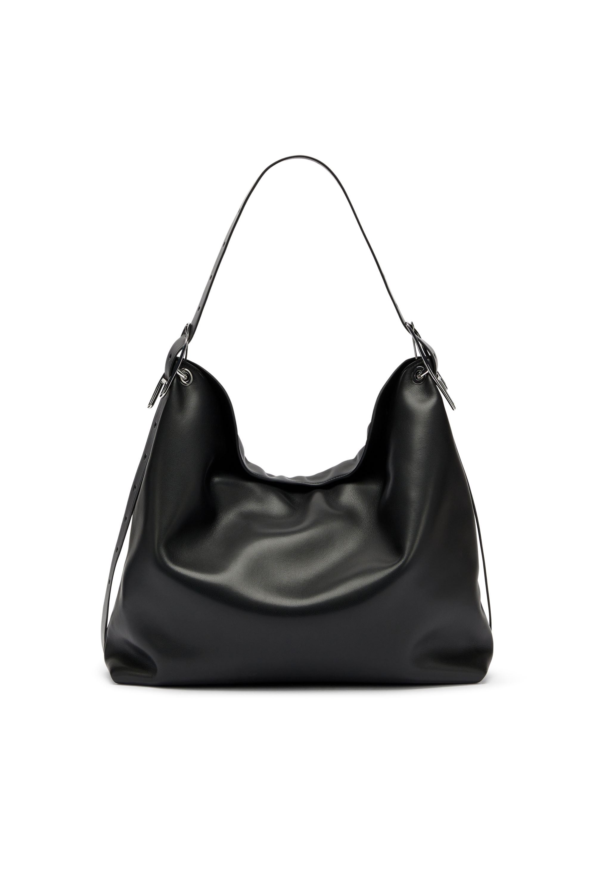 Diesel - D-LINE HOBO, D-Line-Sac hobo en cuir Femme in Noir - 2