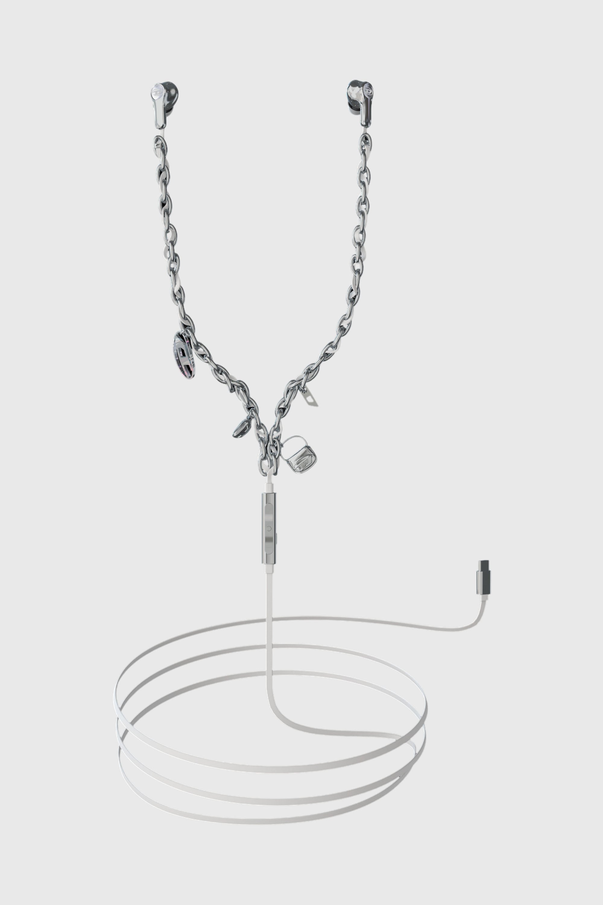 Diesel - 60458  WIRED EARBUDS WIRED EARBUDS, Unisex's Wired Earbuds and charms in Silver - 2