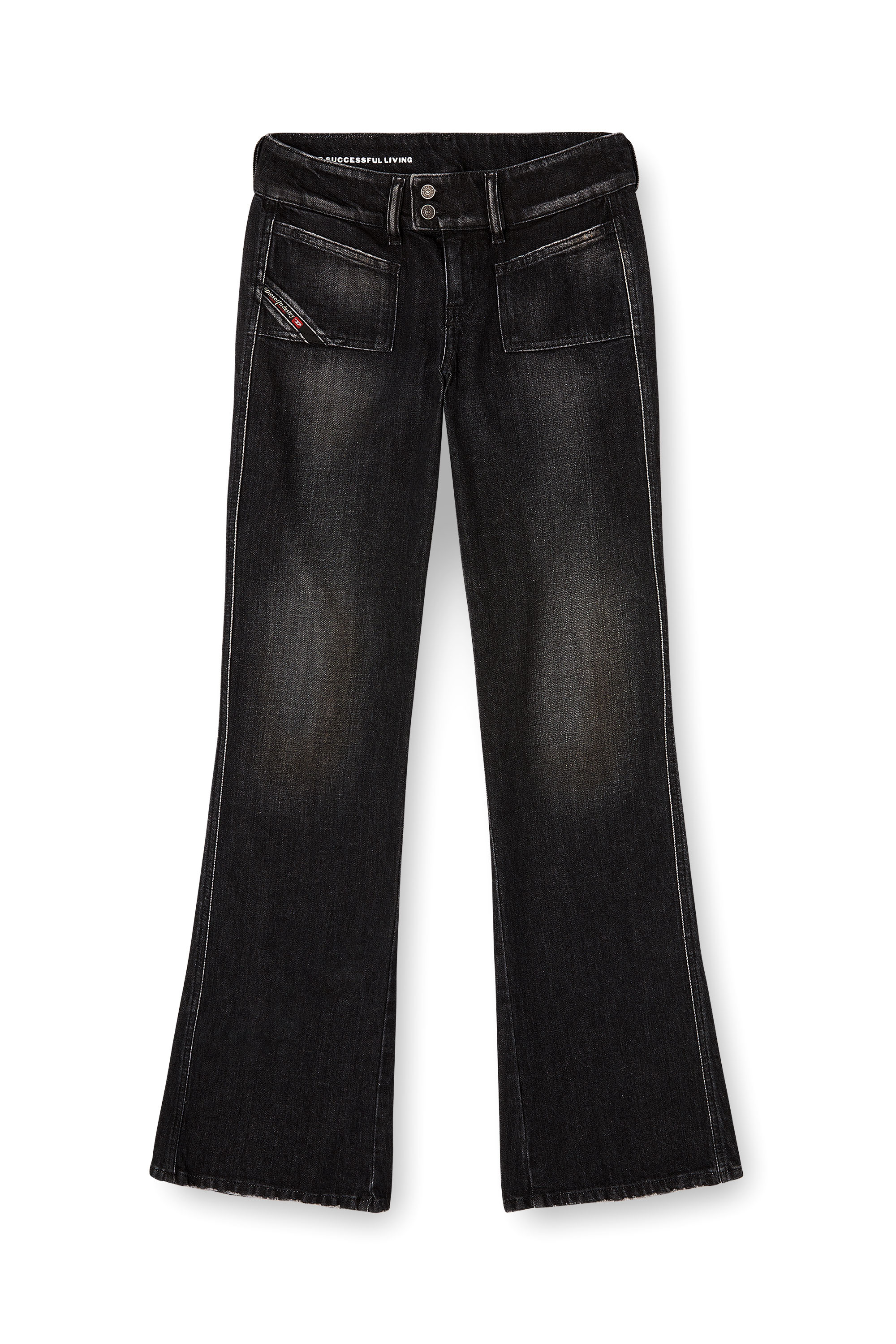 Diesel - Bootcut Jeans D-Hush 09N50 Femme, Noir/Gris foncé - Image 2