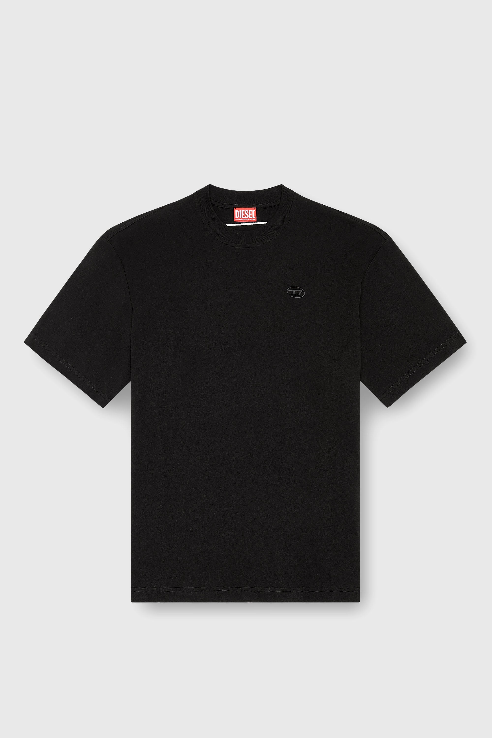 Diesel - T-BOGGY-MEGOVAL-D, T-shirt avec maxi oval D brod&eacute; Homme in Noir - 2