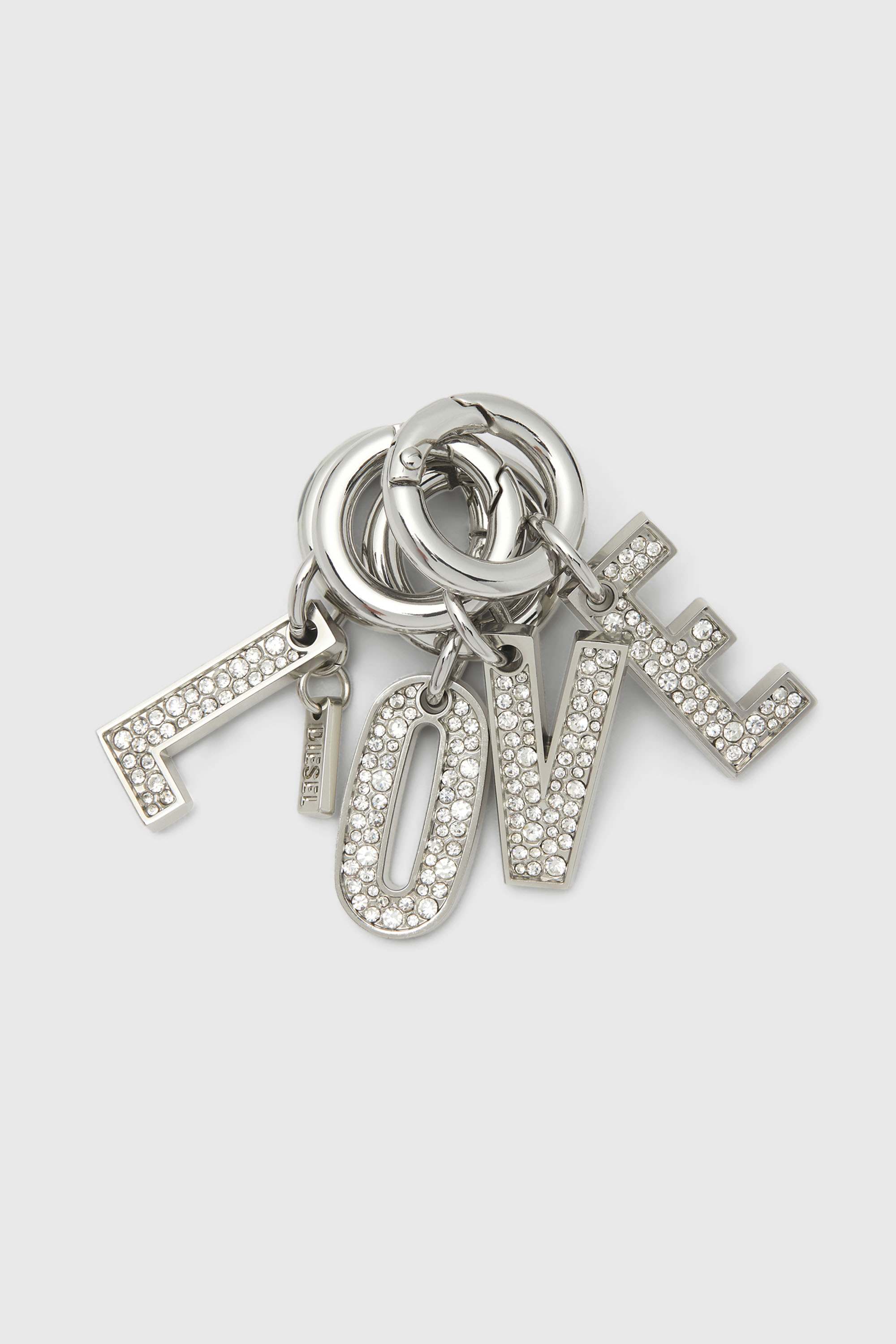 Diesel - CHARM-LOVE, Charms en m&eacute;tal avec breloques LOVE Femme in Gris argent&eacute; - 1
