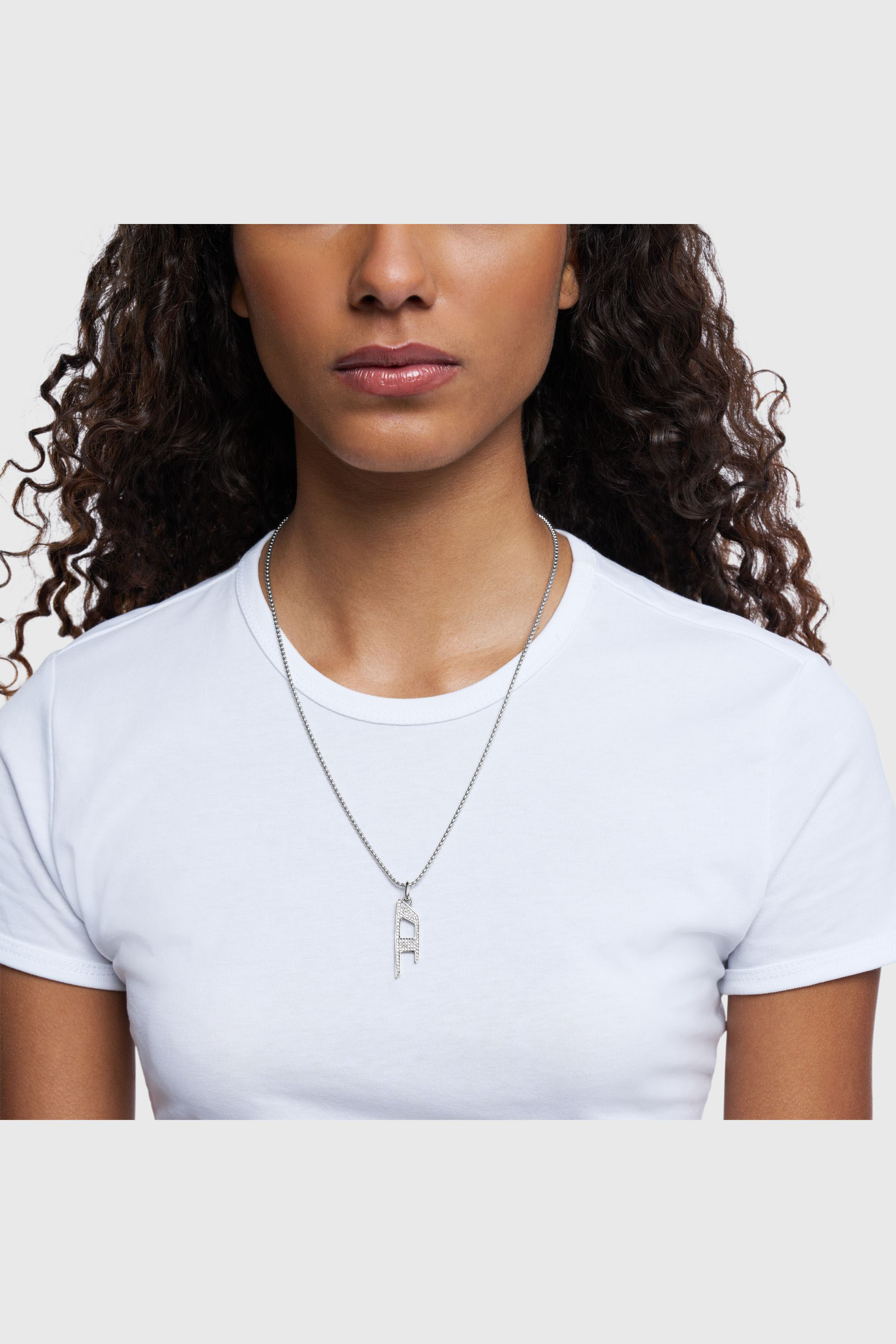 Diesel - DX1624040 JEWELLERY, Collier avec pendentif scintillant en acier inoxydable Mixte in Gris argent&eacute; - 3