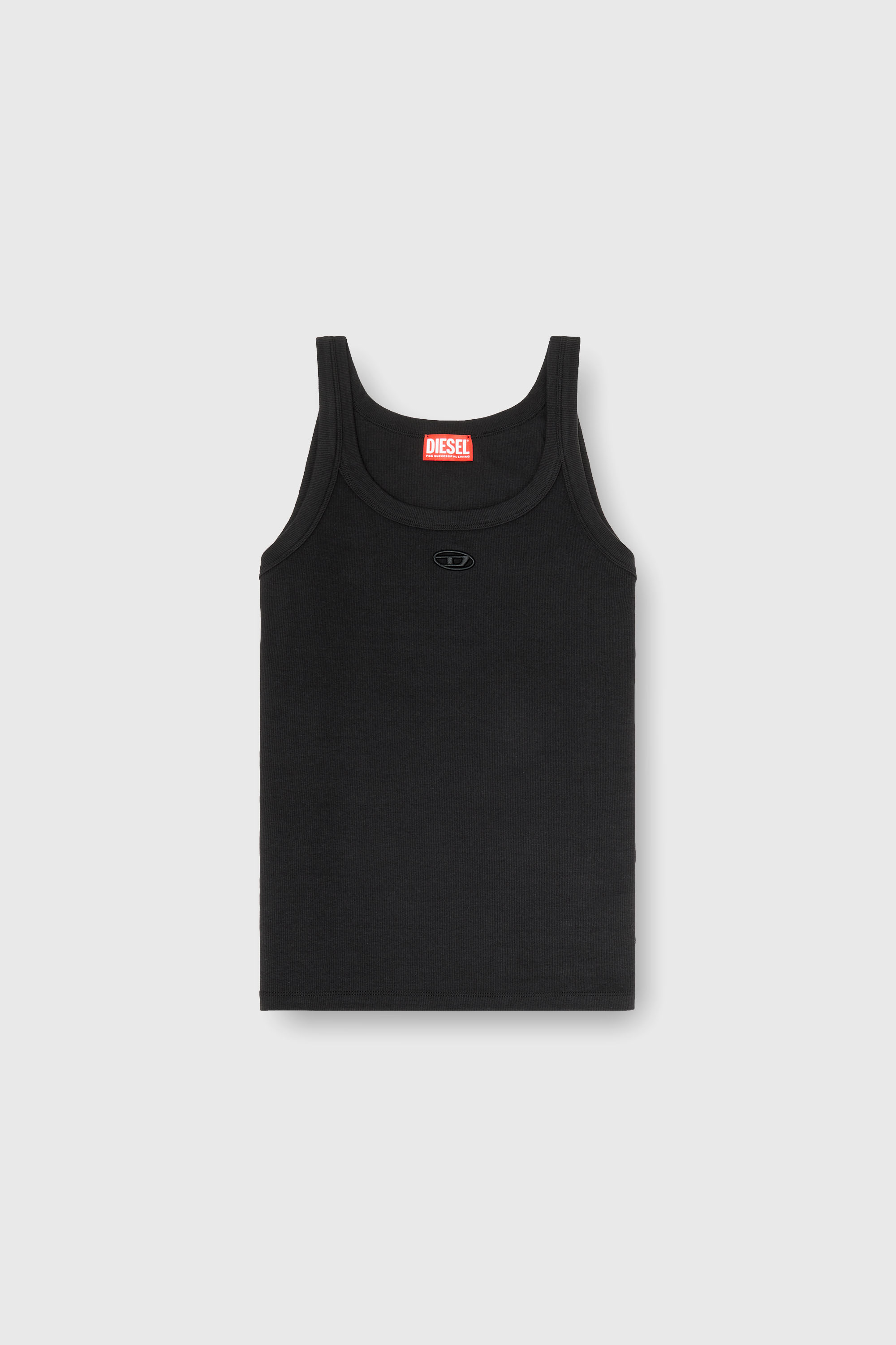 Diesel - T-WIFE-DCO, D&eacute;bardeur slim en coton avec logo Oval D Homme in Noir - 2