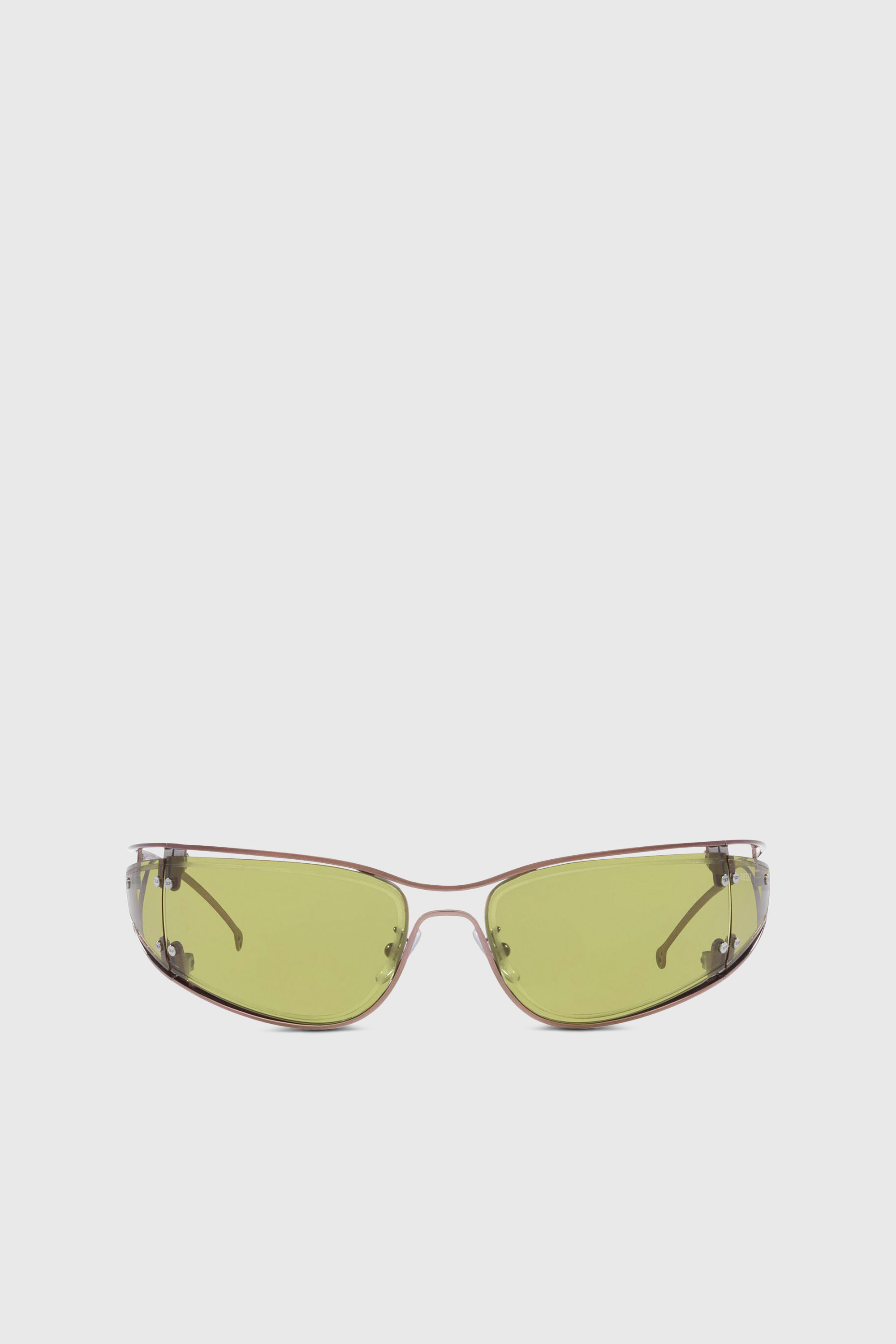 Diesel - 0DL1001, Lunettes de soleil de construction exp&eacute;rimentale enveloppante Mixte in Vert - 1