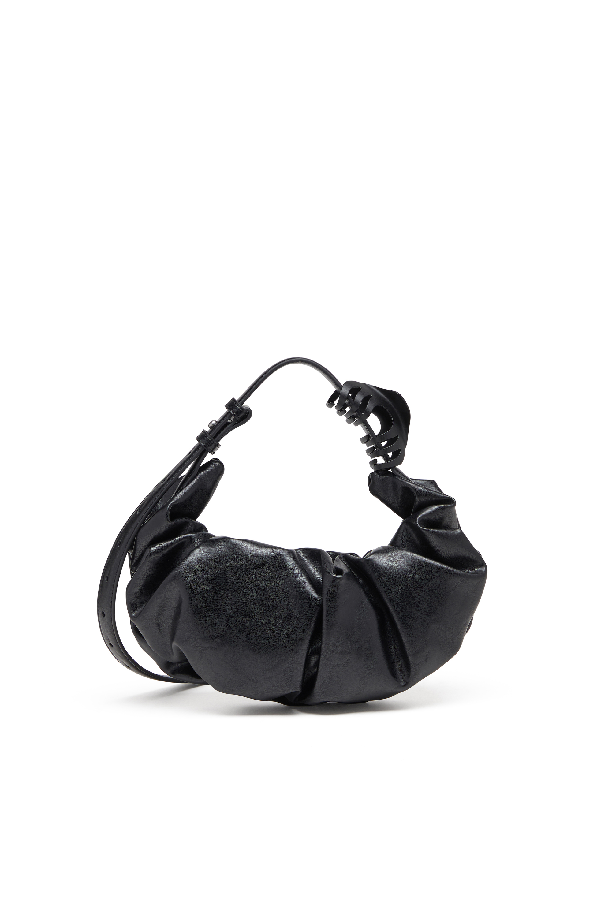 Diesel - GRAB-D HOBO S, Grab-D-Sac hobo noir à bandoulière effet ceinture Femme in Noir - 2
