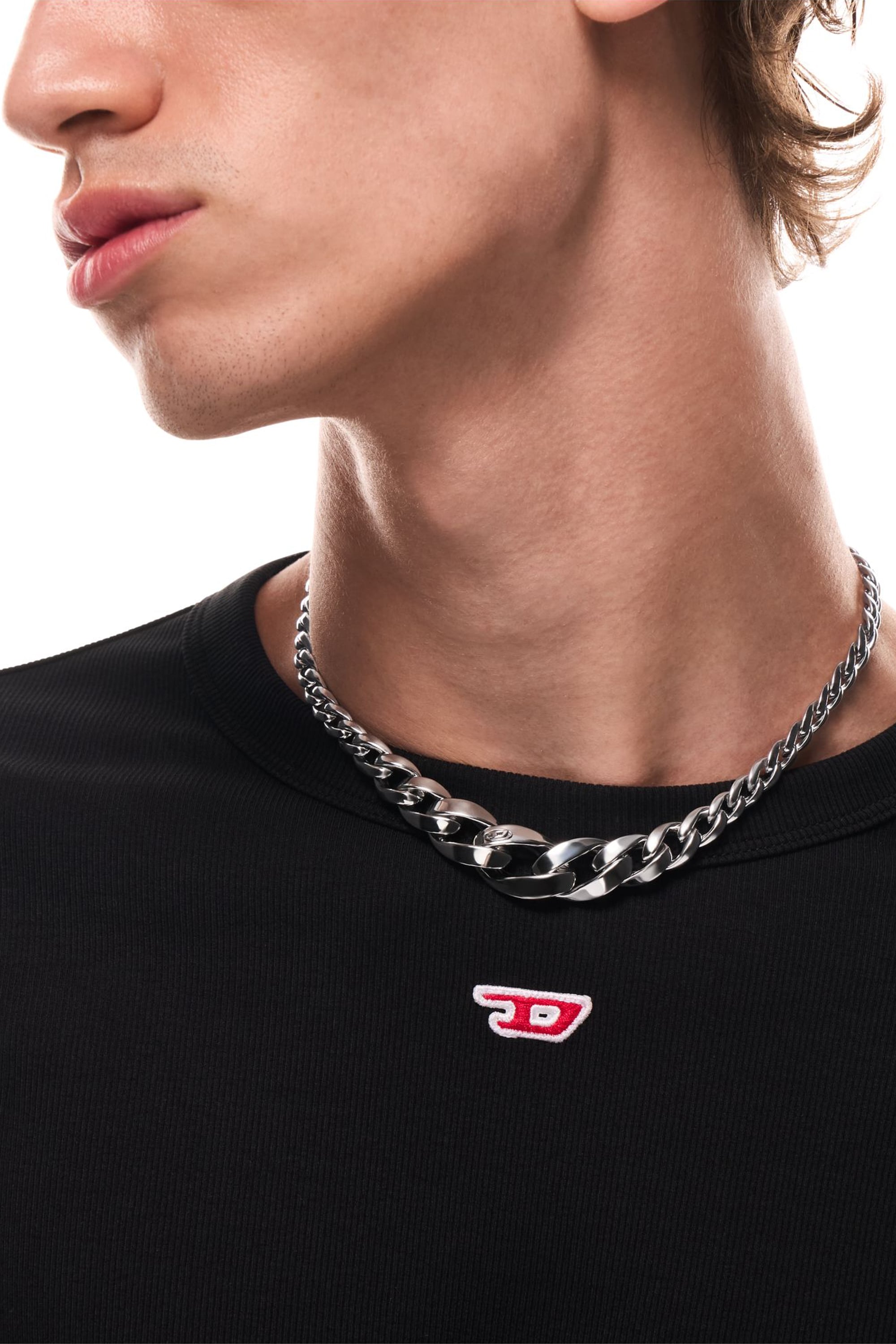 Diesel - DX1720040, Collier cha&icirc;ne en acier inoxydable Mixte in Gris argent&eacute; - 4