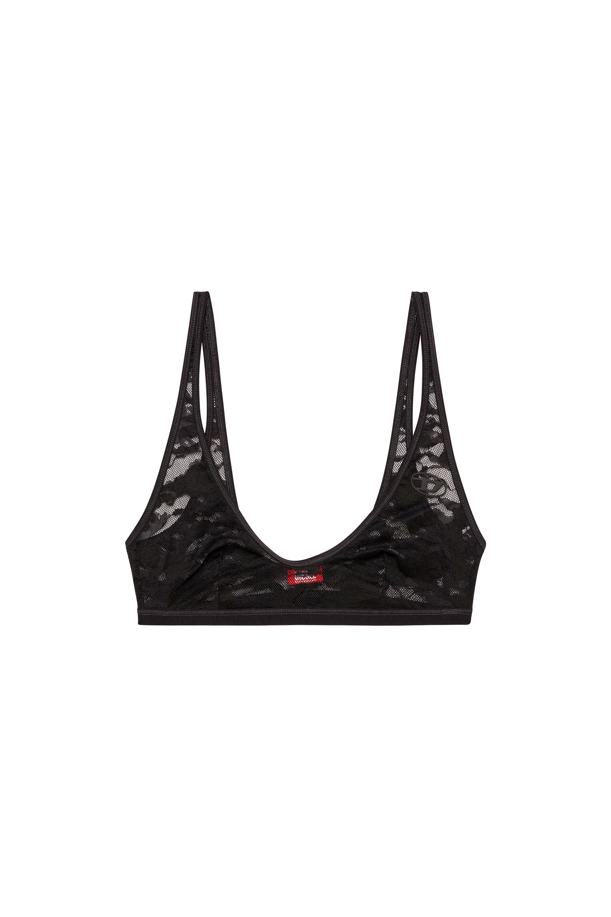 Diesel - TANIA-UTLT, Brassière en dentelle camouflage Femme in Noir - 3