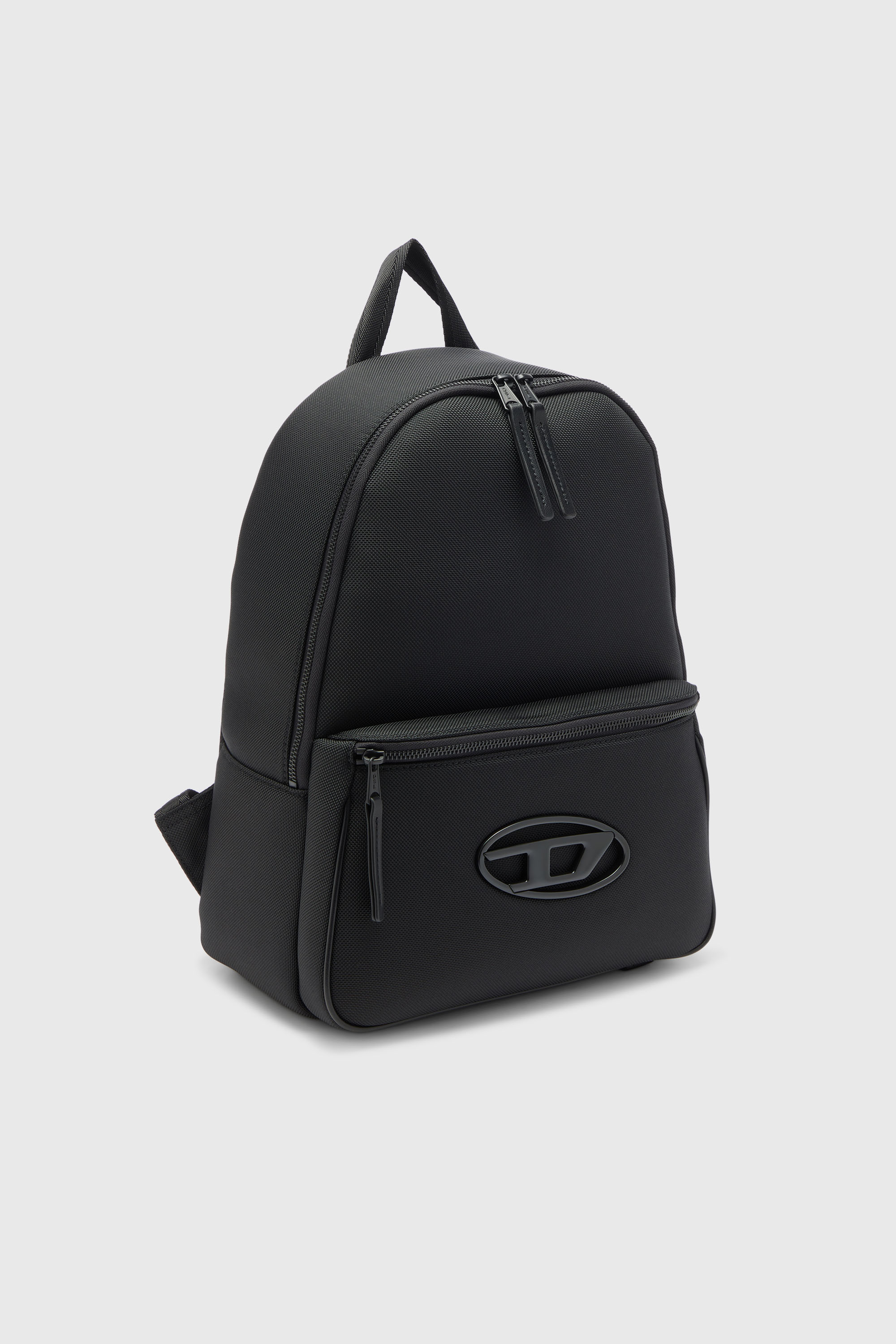 Diesel - HOLI-D BACKPACK M, Holi-D - Sac &agrave; dos en nylon avec logo Oval D Mixte in Noir - 5