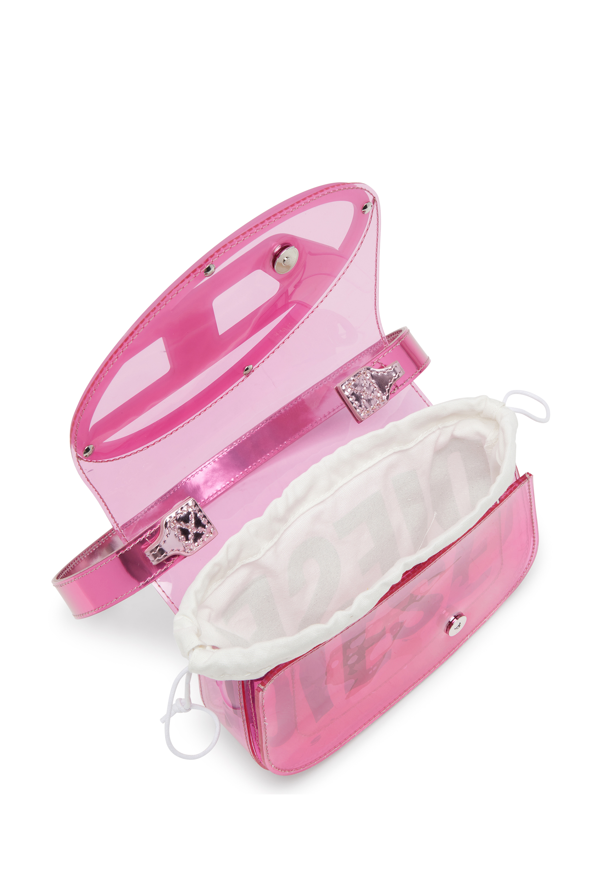 Diesel - 1DR, 1DR-Sac iconique à bandoulière en TPU transparent Femme in Rose - 3