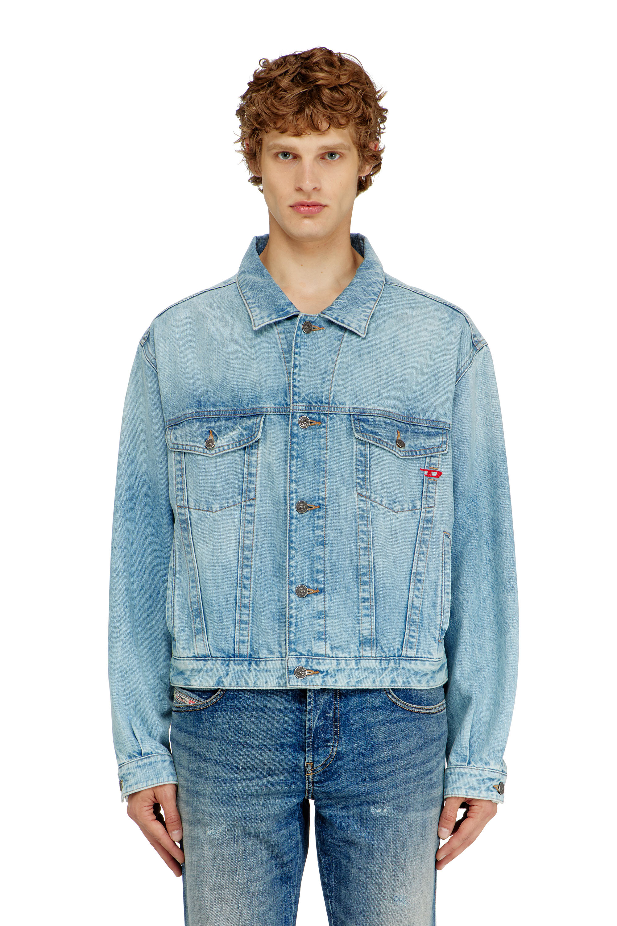 Diesel - D-RANGER, Veste trucker en denim Mixte in Bleu - 3