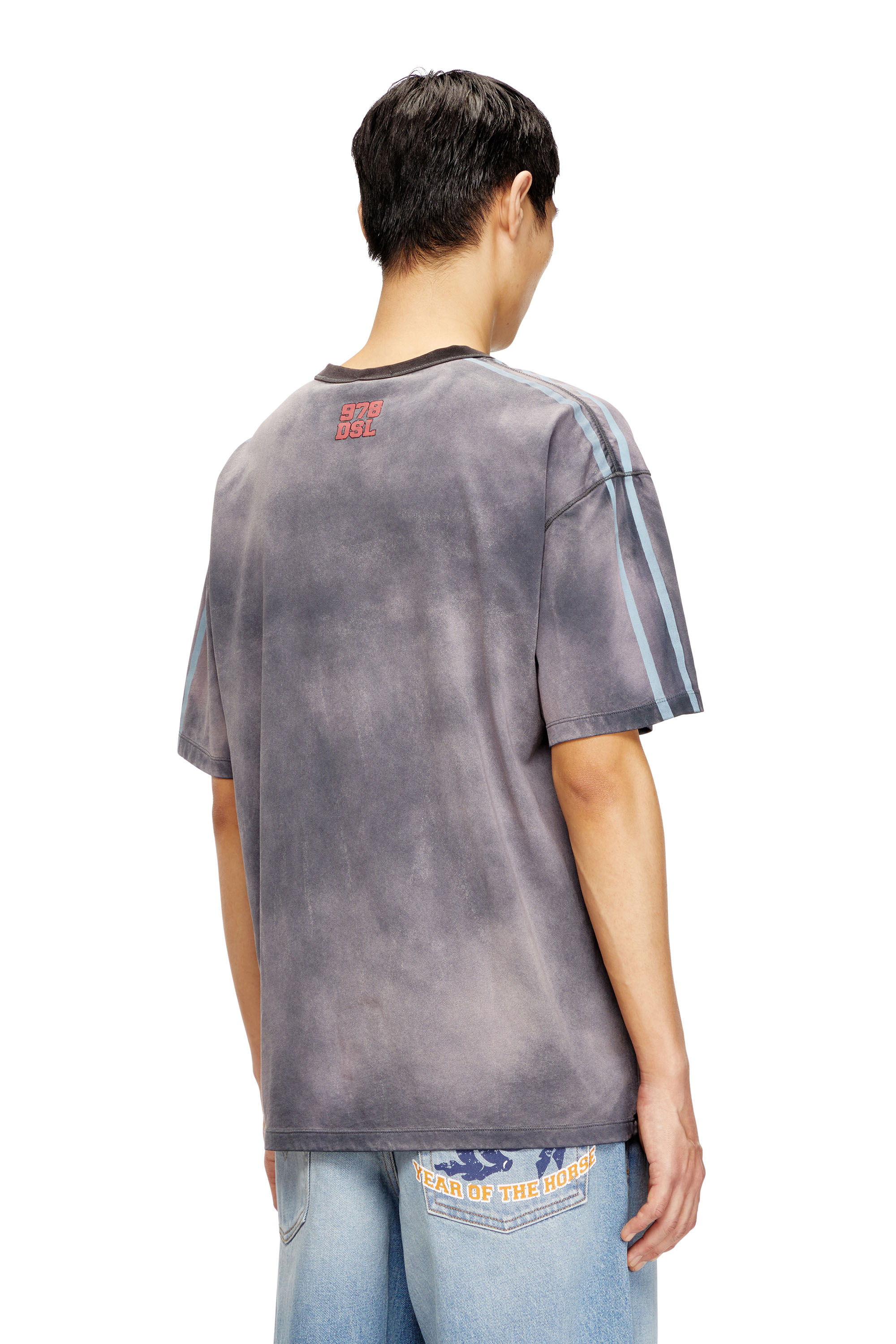 Diesel - CL-T-BOXT-HORSE, T-shirt en coton avec imprim&eacute; graphique cheval Homme in Gris - 4