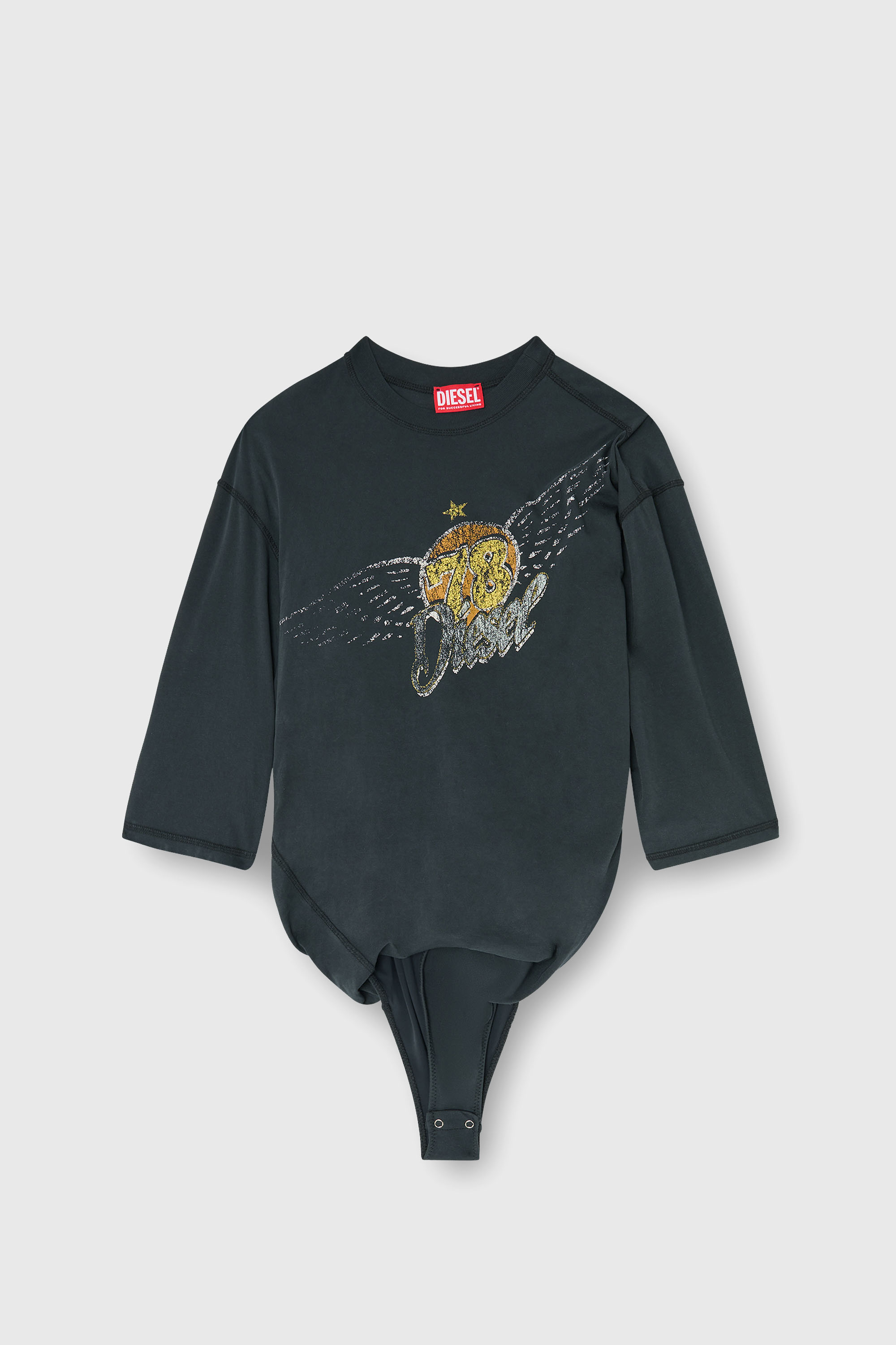 Diesel - T-MILLA-JER, Body T-shirt avec motifs concert Femme in Noir - 2
