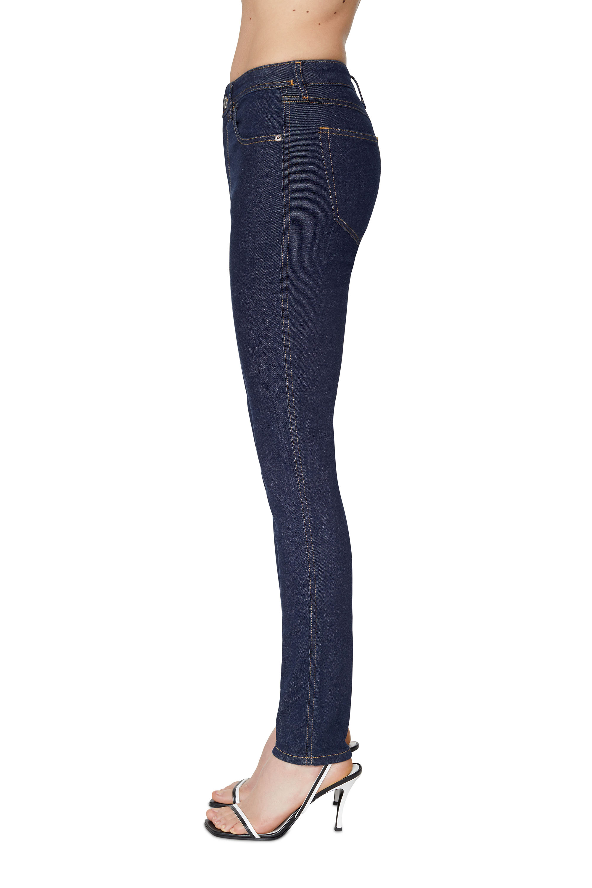 Diesel - Skinny Jeans 2015 Babhila Z9C17, Bleu Foncé - Image 5