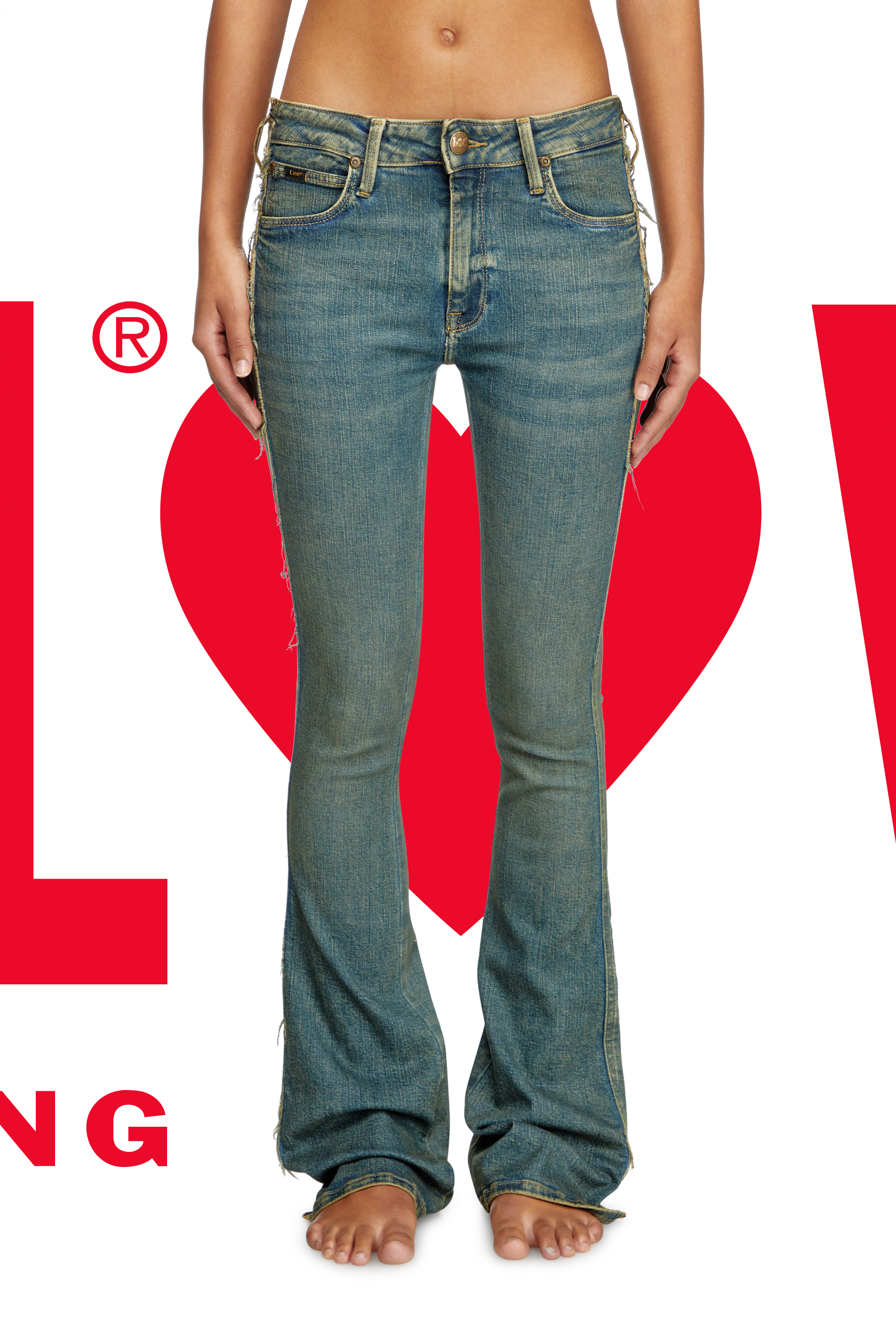 Regular Jeans Dieseloves 02 09N01, Bleu Foncé Diesel - Regular Jeans Dieseloves 02 09N01 Femme, Bleu Foncé - Image 3