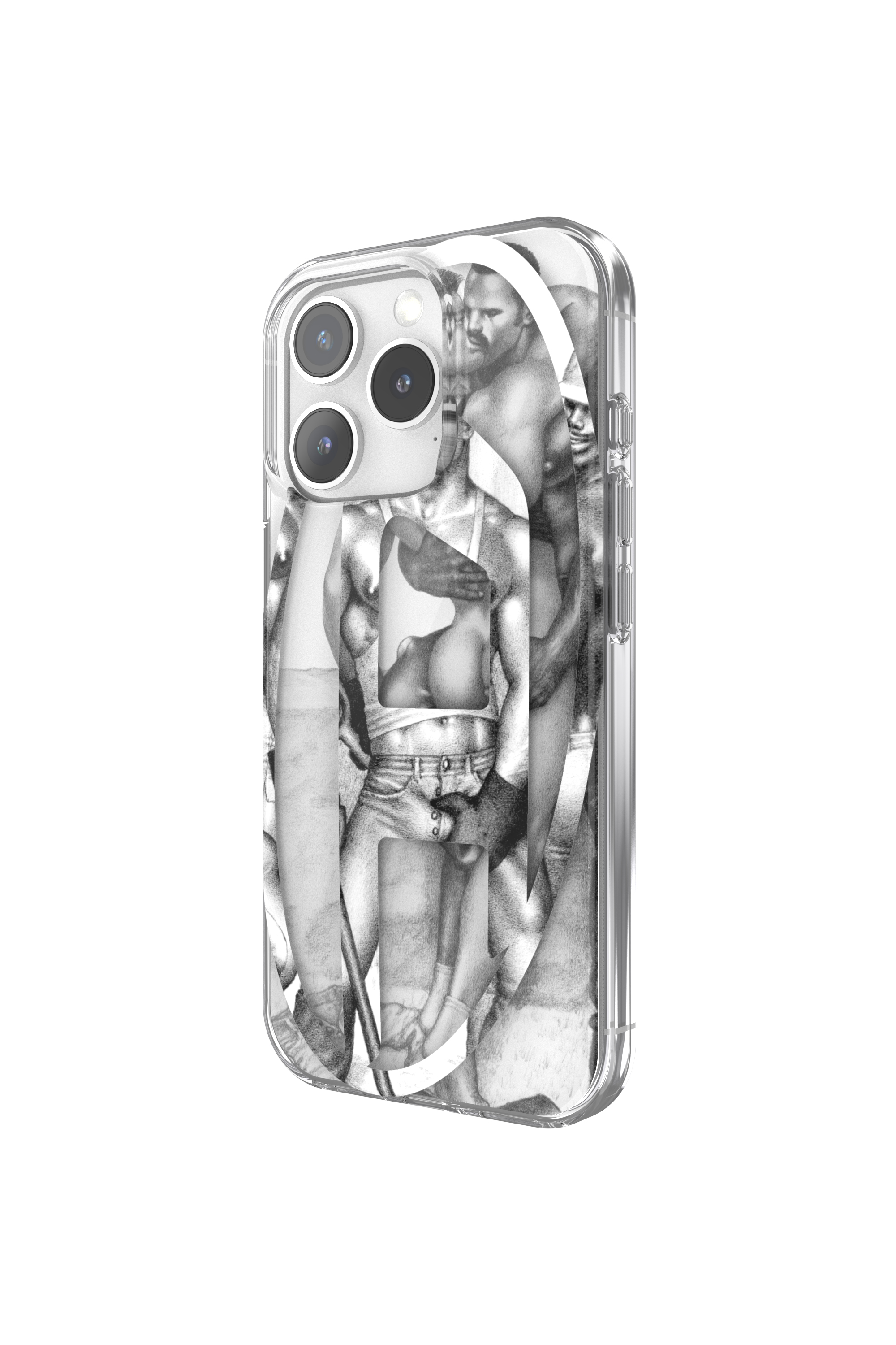 Diesel - 60388 DIESEL TOM OF FINLAND AOP CASE, Coque iPhone 16 Pro ToFF Mixte in Gris - 2