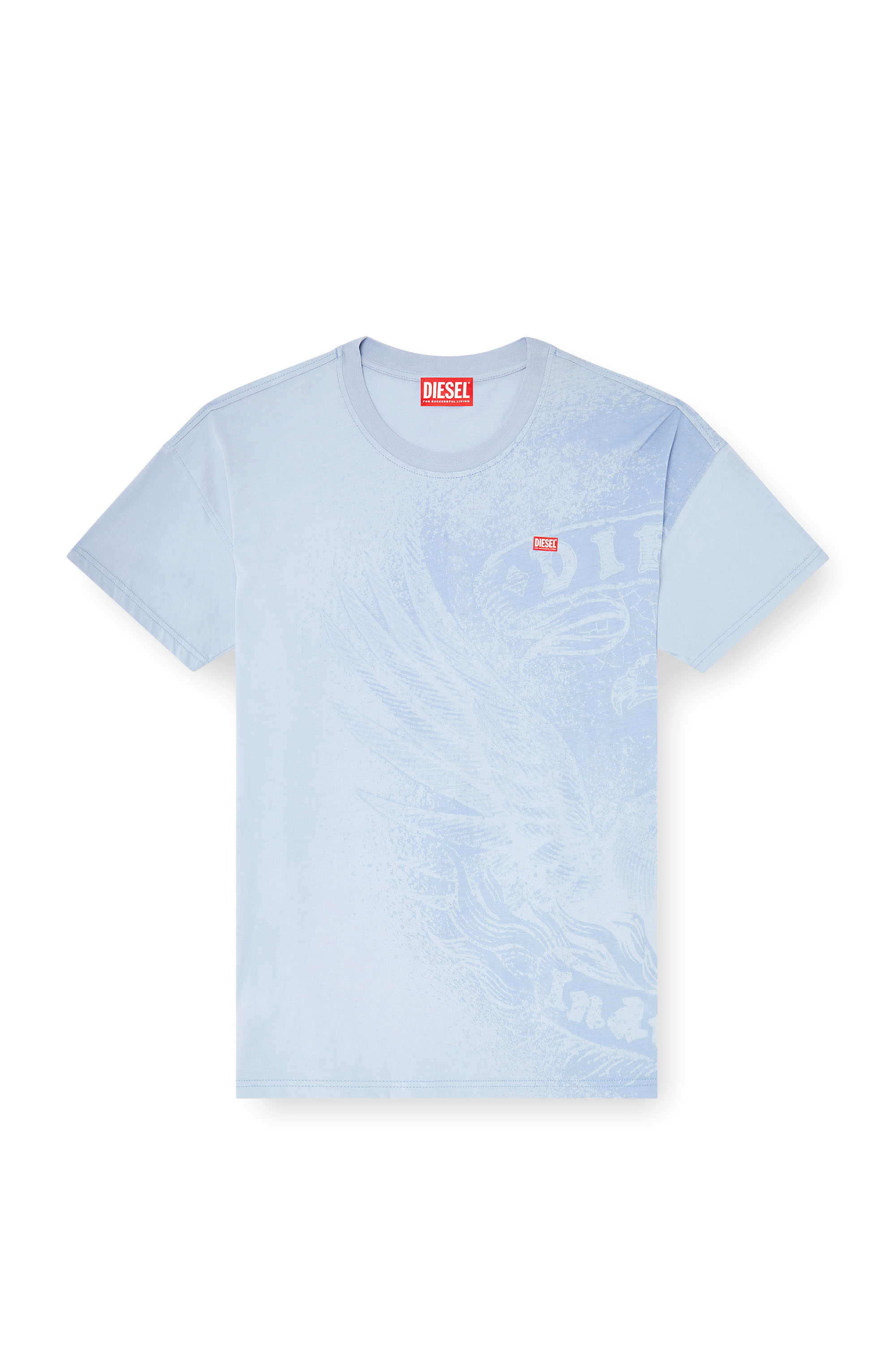 Diesel - T-BOXT-AA3, T-shirt d&eacute;contract&eacute; avec impressions pigmentaires Homme in Bleu - 3