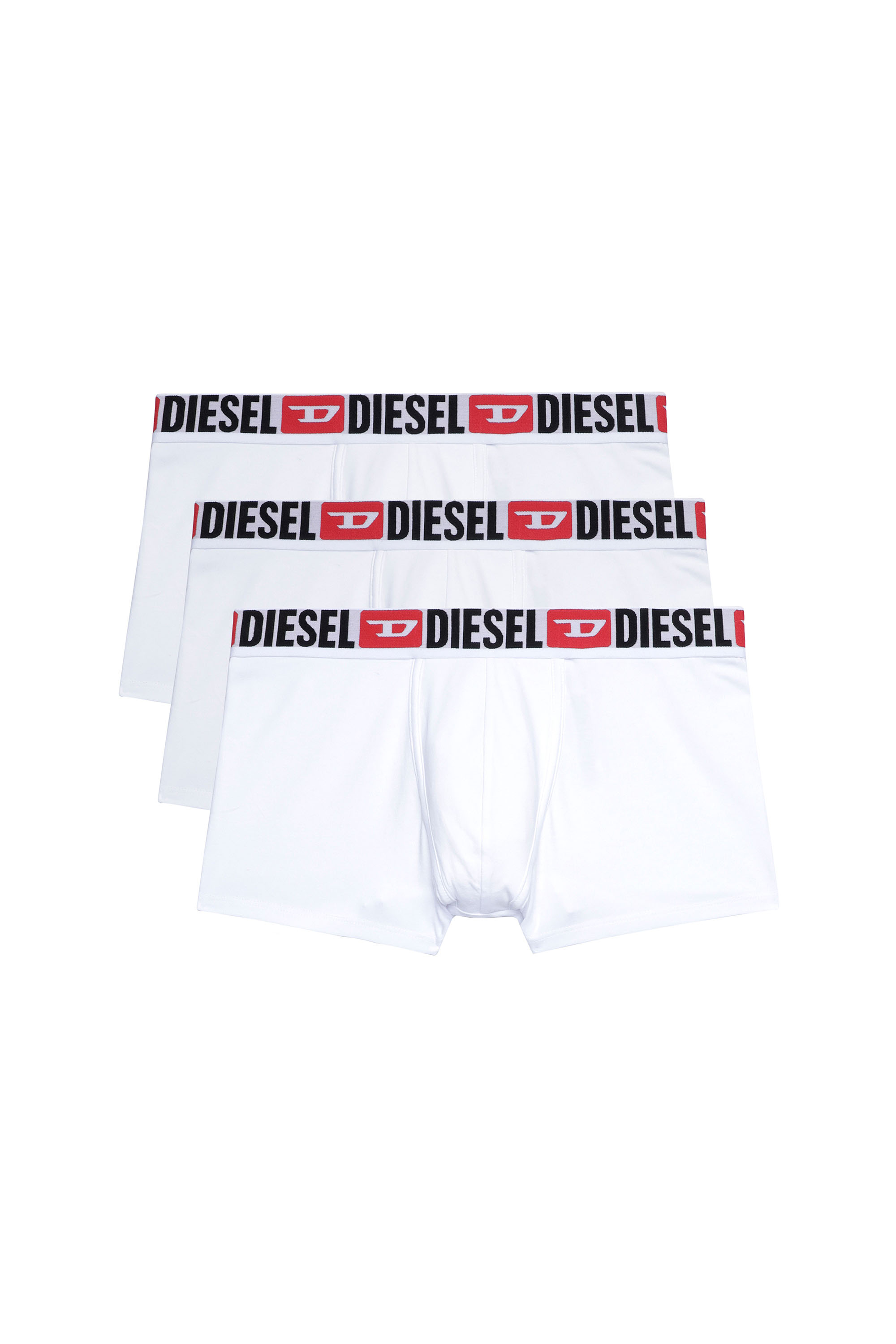 Diesel - UMBX-DAMIENTHREEPACK, Lot de trois boxers avec taille ornée du logo sur toute la surface Homme in Blanc - 2