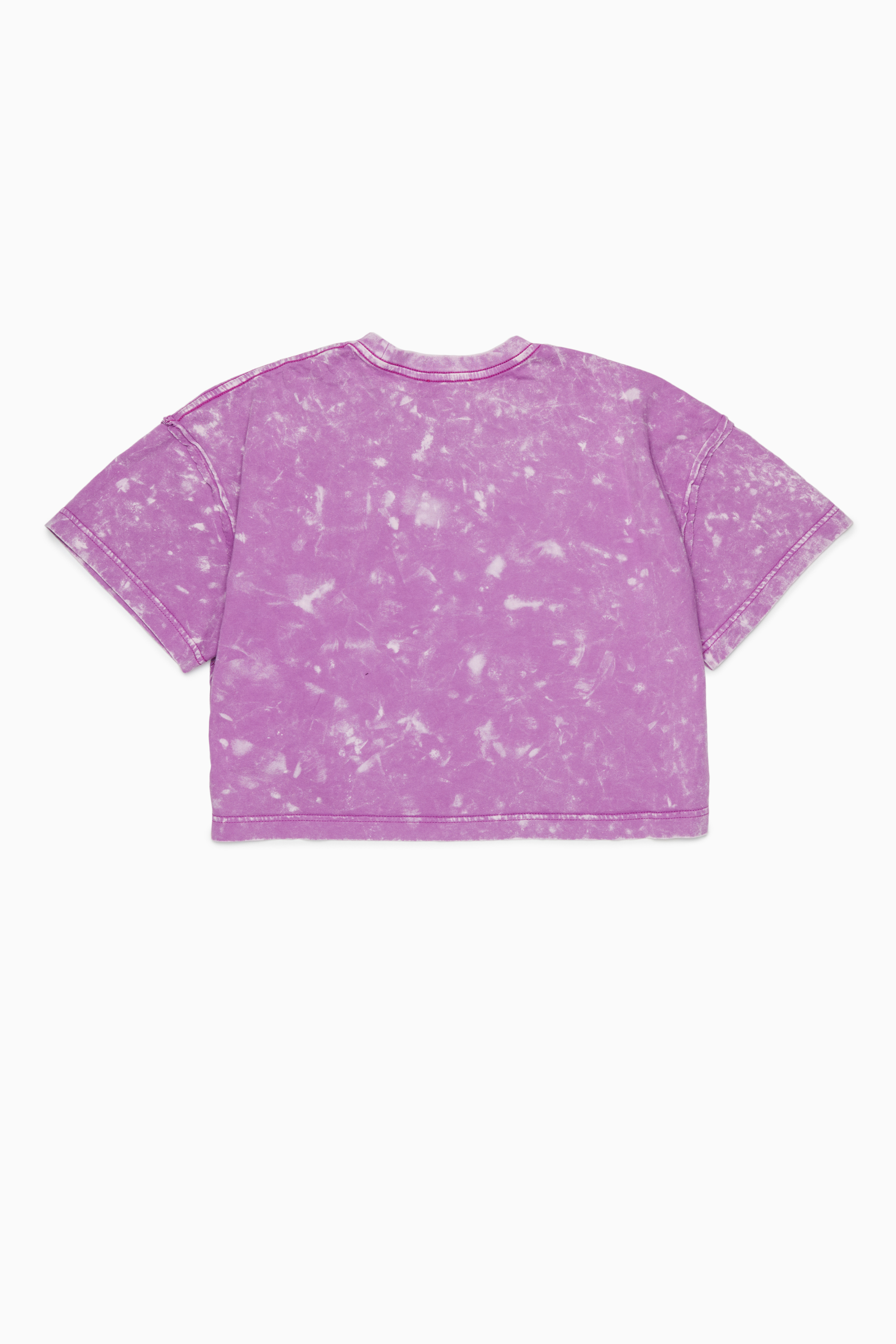 Diesel - TLOXY, T-shirt cropped avec effet tie-dye Femme in Violet - 2