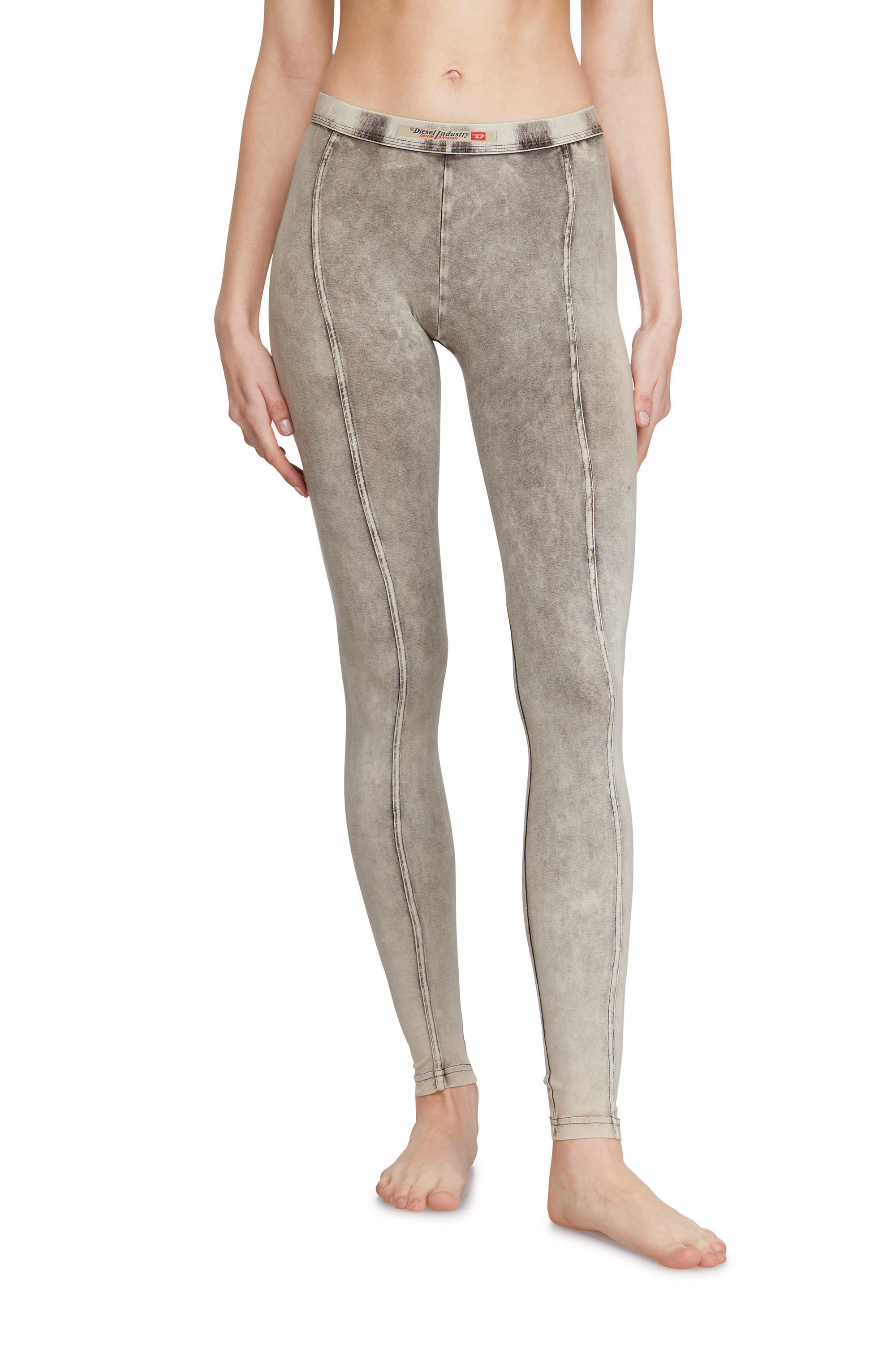 Diesel - ATHENA-DNM, Jeggings en jersey effet denim Femme in Gris - 1