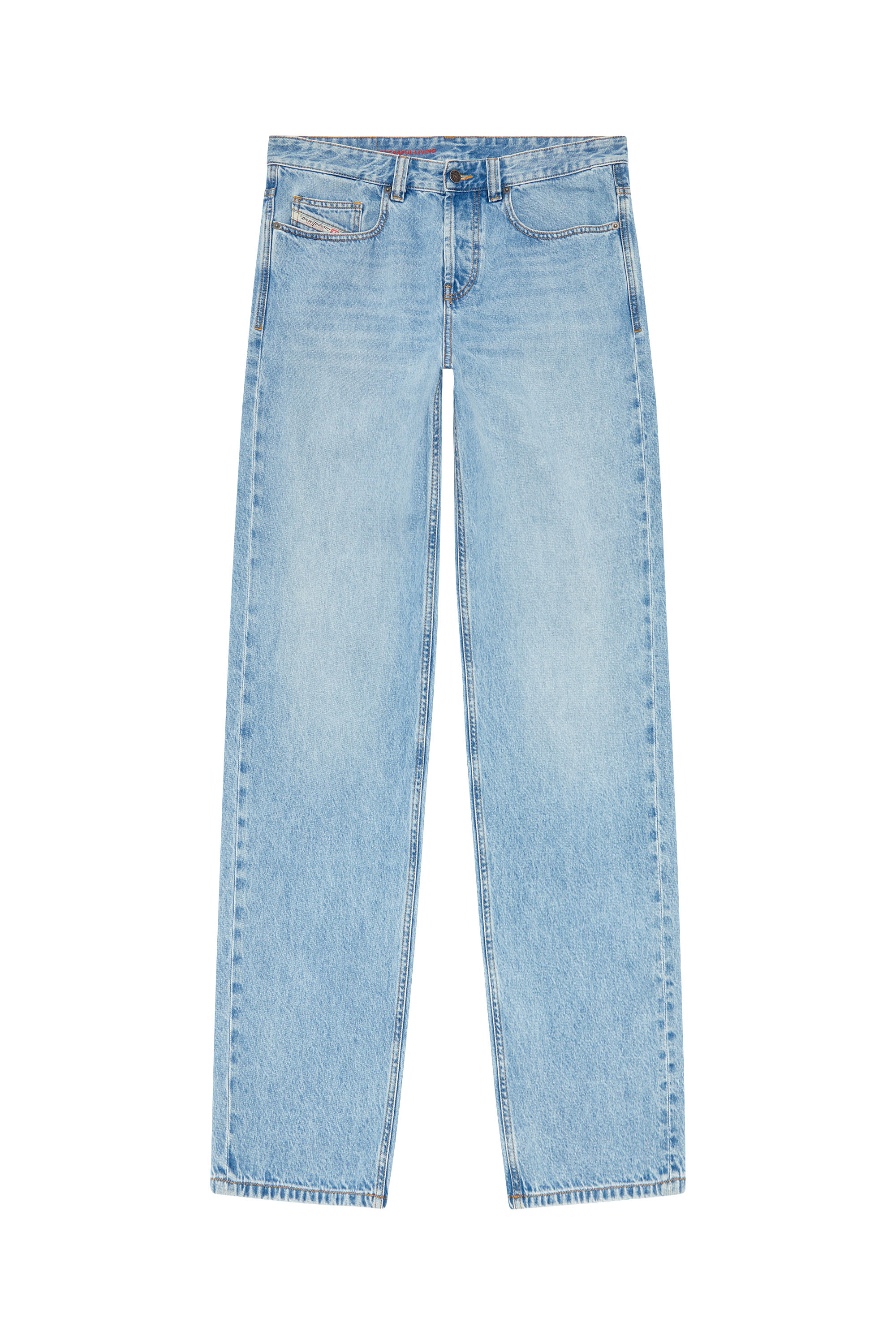 Diesel - Straight Jeans 2001 D-Macro 09I29, Bleu Clair - Image 3