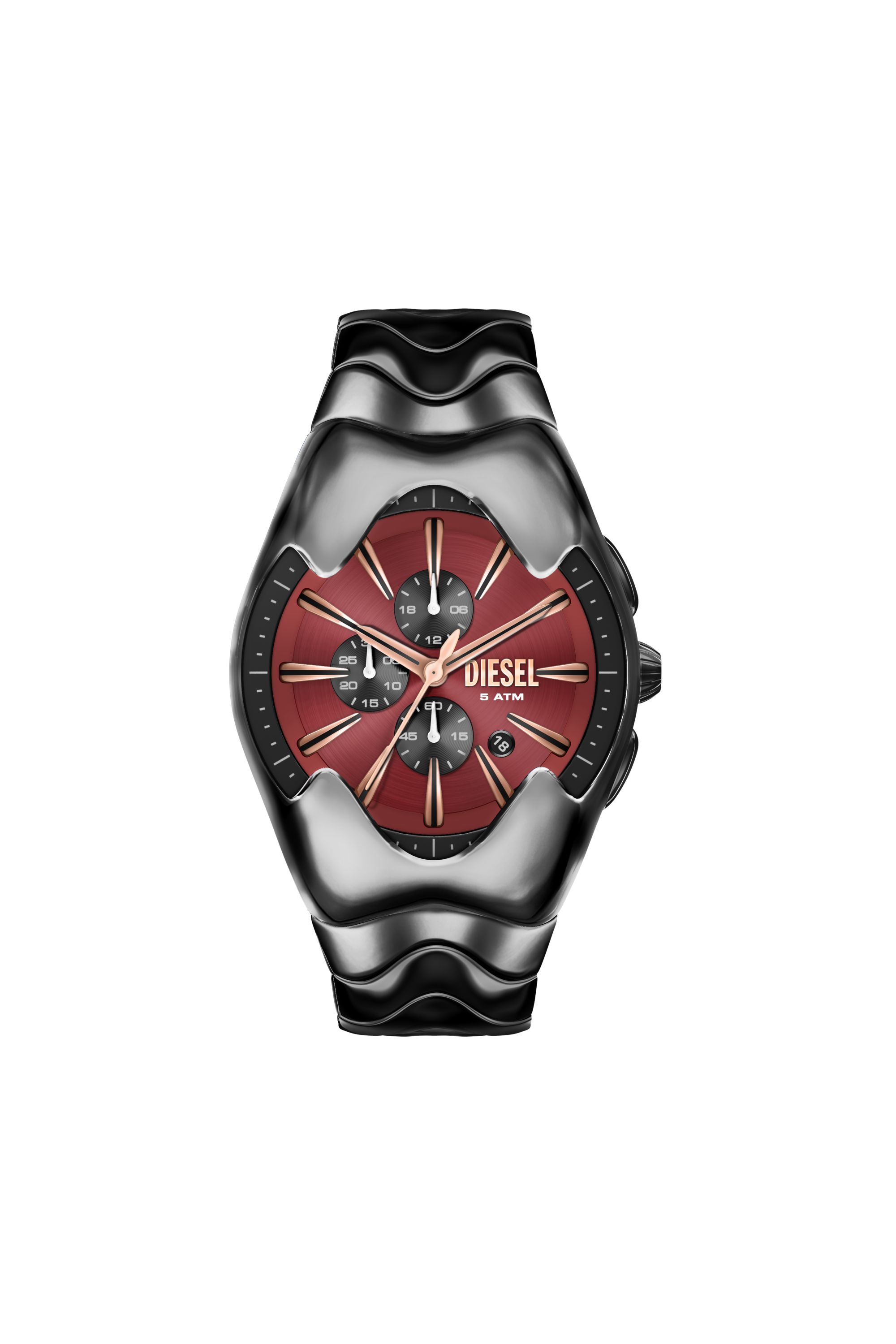 Diesel - DZ4713 WATCH, Montre Mercurial en acier inoxydable finition gunmetal Homme in Noir - 1