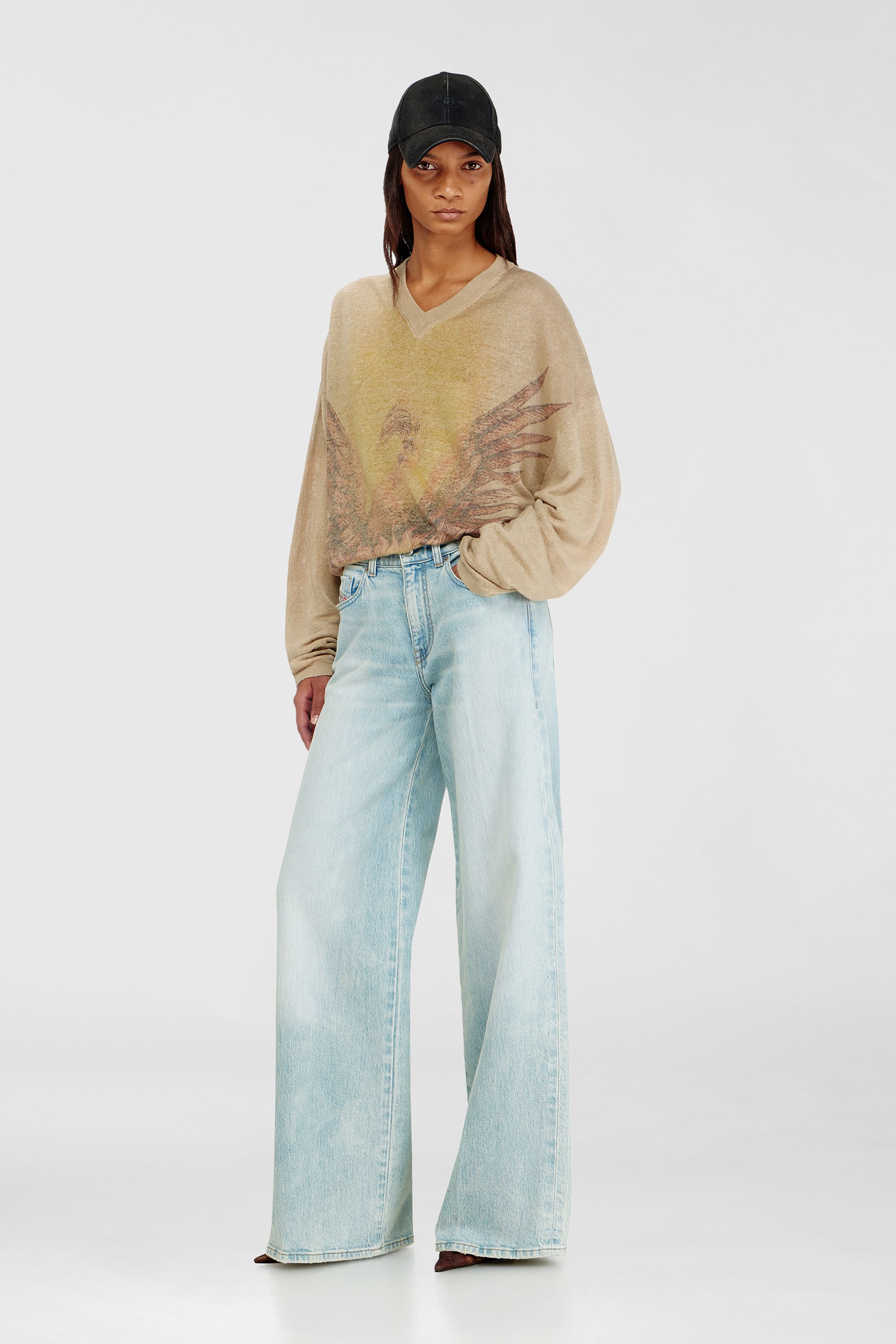 Diesel - Flare Jeans 1978 D-Akemi 0KBBX Femme, Bleu Clair - Image 1