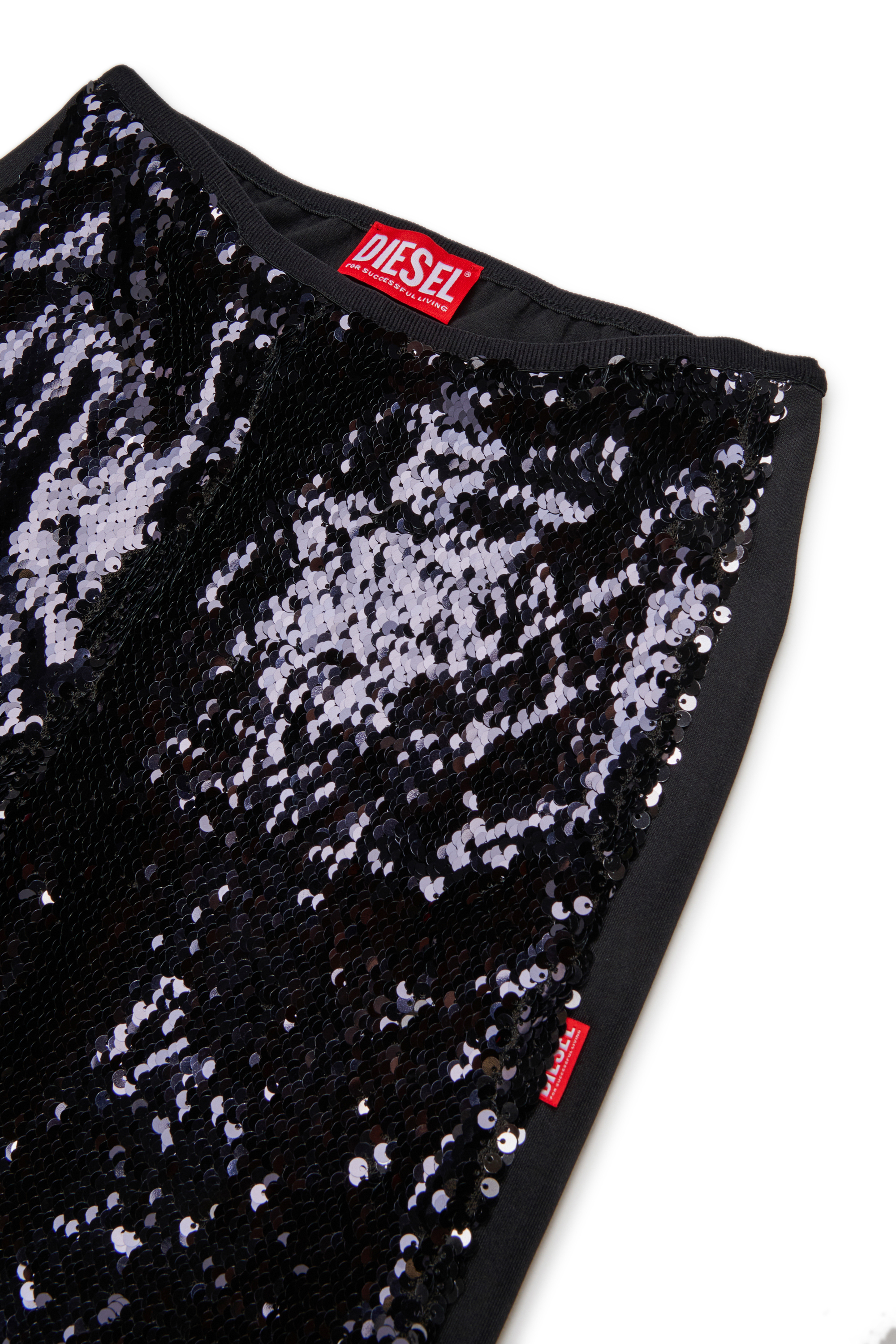 Diesel - PSEQUINS, Pantalons à sequins Femme in Noir - 3