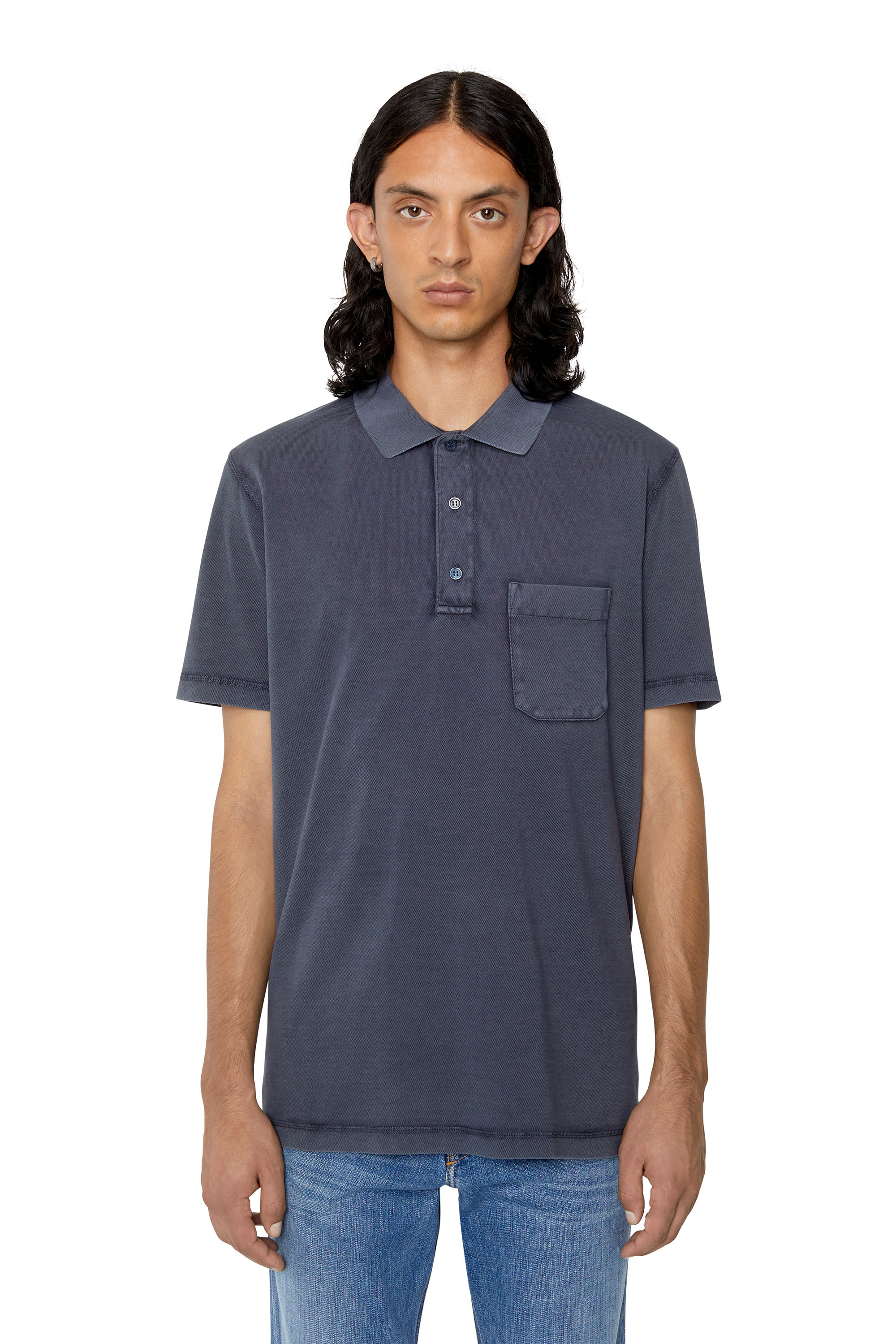 Diesel - T-POLO-WORKY-DOV-PE, Bleu Foncé - Image 1