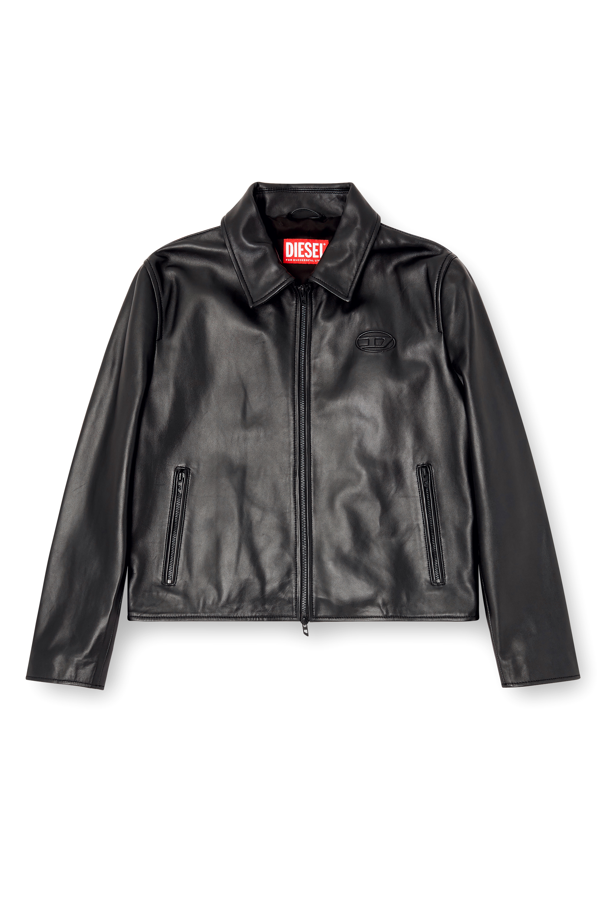 Diesel - L-AMAR-FEM-S2, Veste de coach en cuir Femme in Noir - 7