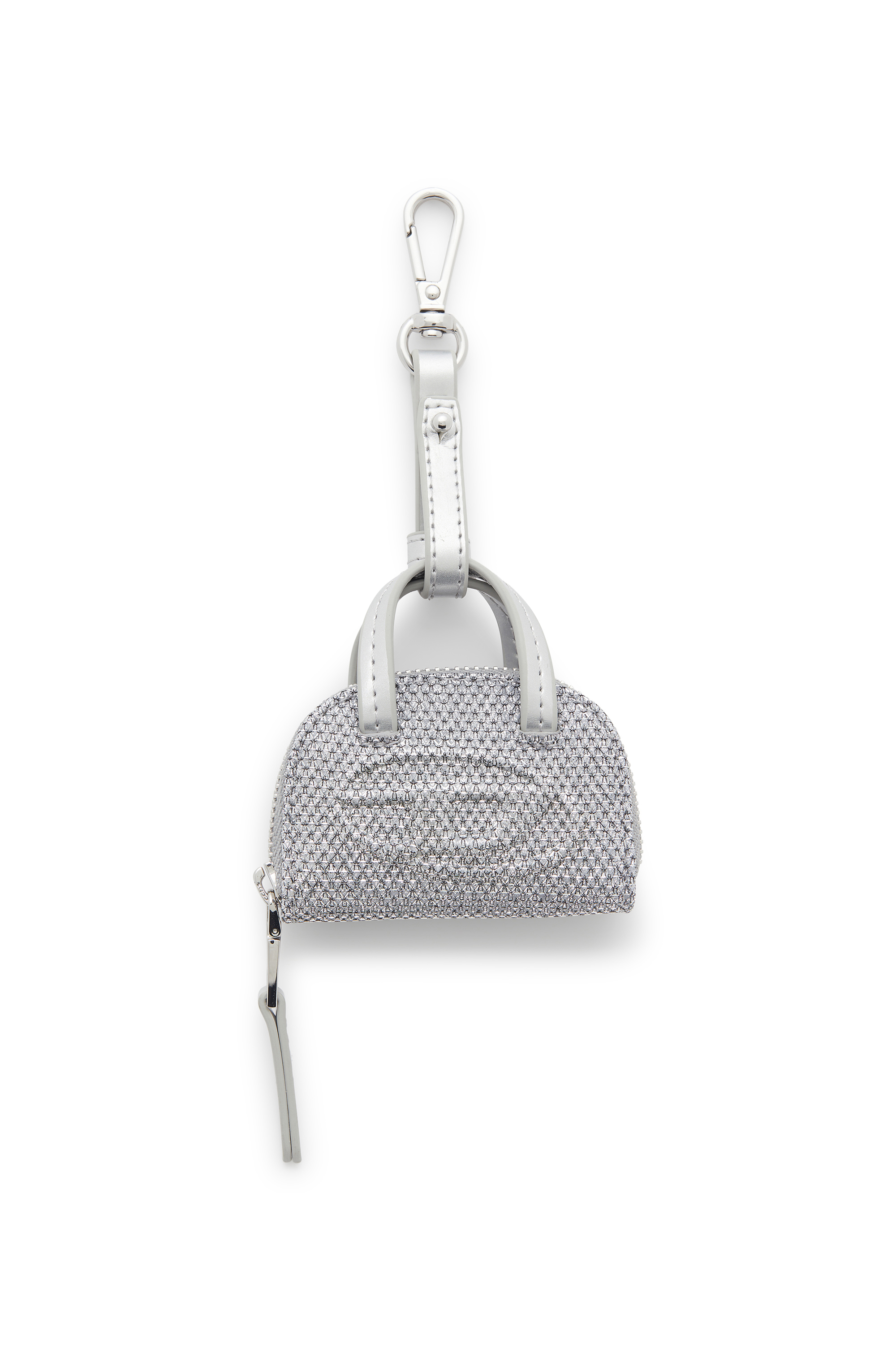 Diesel - 1DR DOME CHARMS, 1DR Dome - Charm en tissu Lurex Femme in Gris argent&eacute; - 1