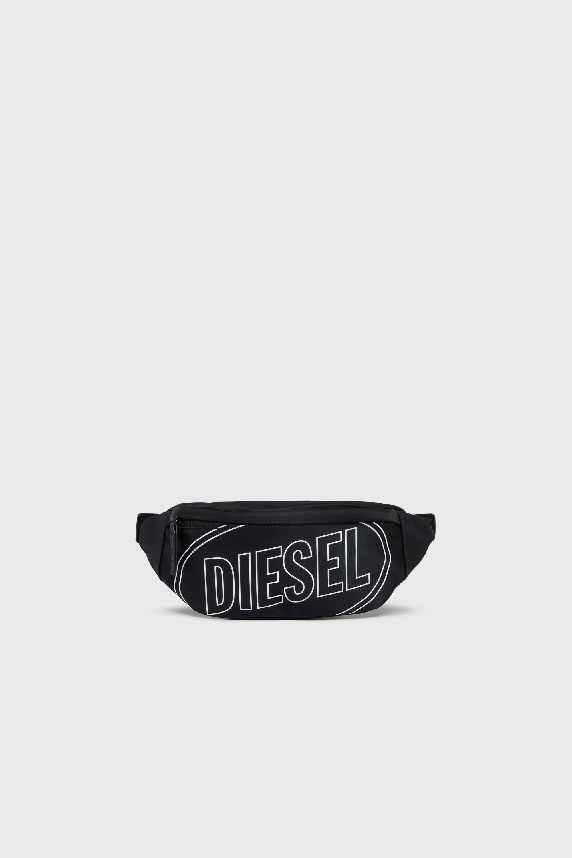 Diesel - WCIRY, Man's WCIRY - Nylon belt bag with logo print in Black - 1