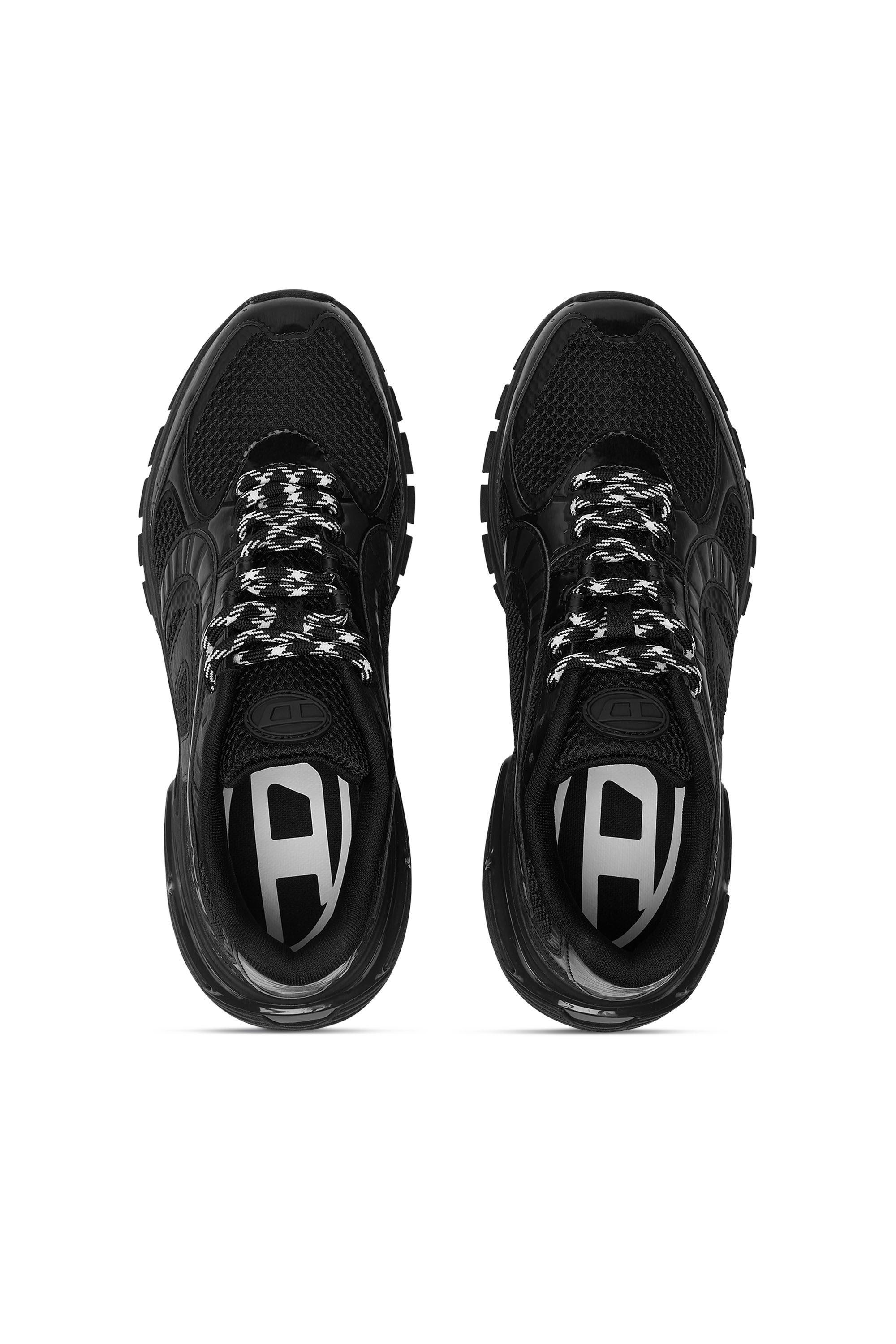 Diesel - S-PRO-V-DENSE LOW, S-Pro-V-Dense-Sneakers en mesh avec logo Oval D Homme in Noir - 4