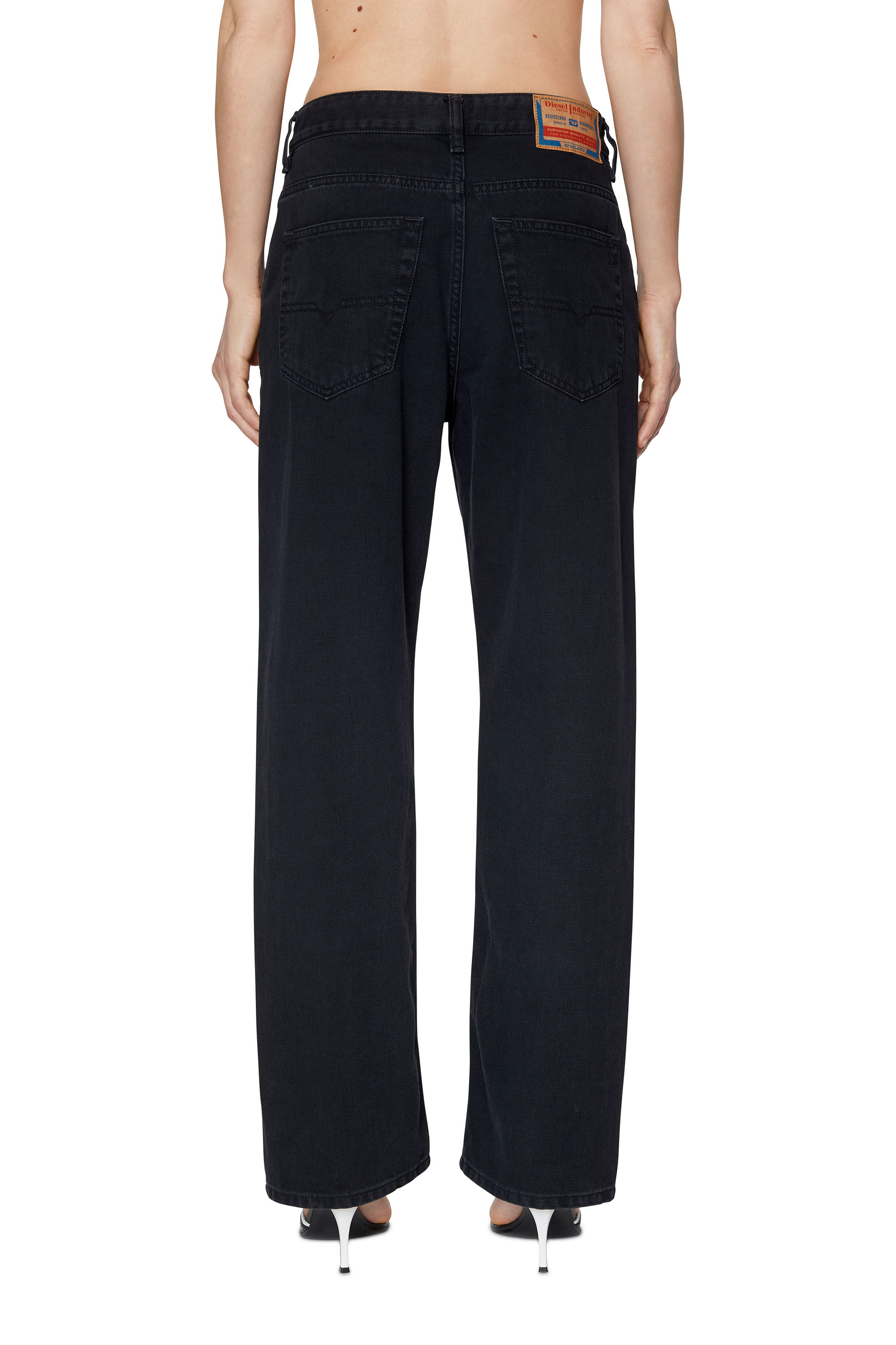 Diesel - Straight Jeans 1999 D-Reggy Z09RL Femme, Noir/Gris fonc&eacute; - Image 4