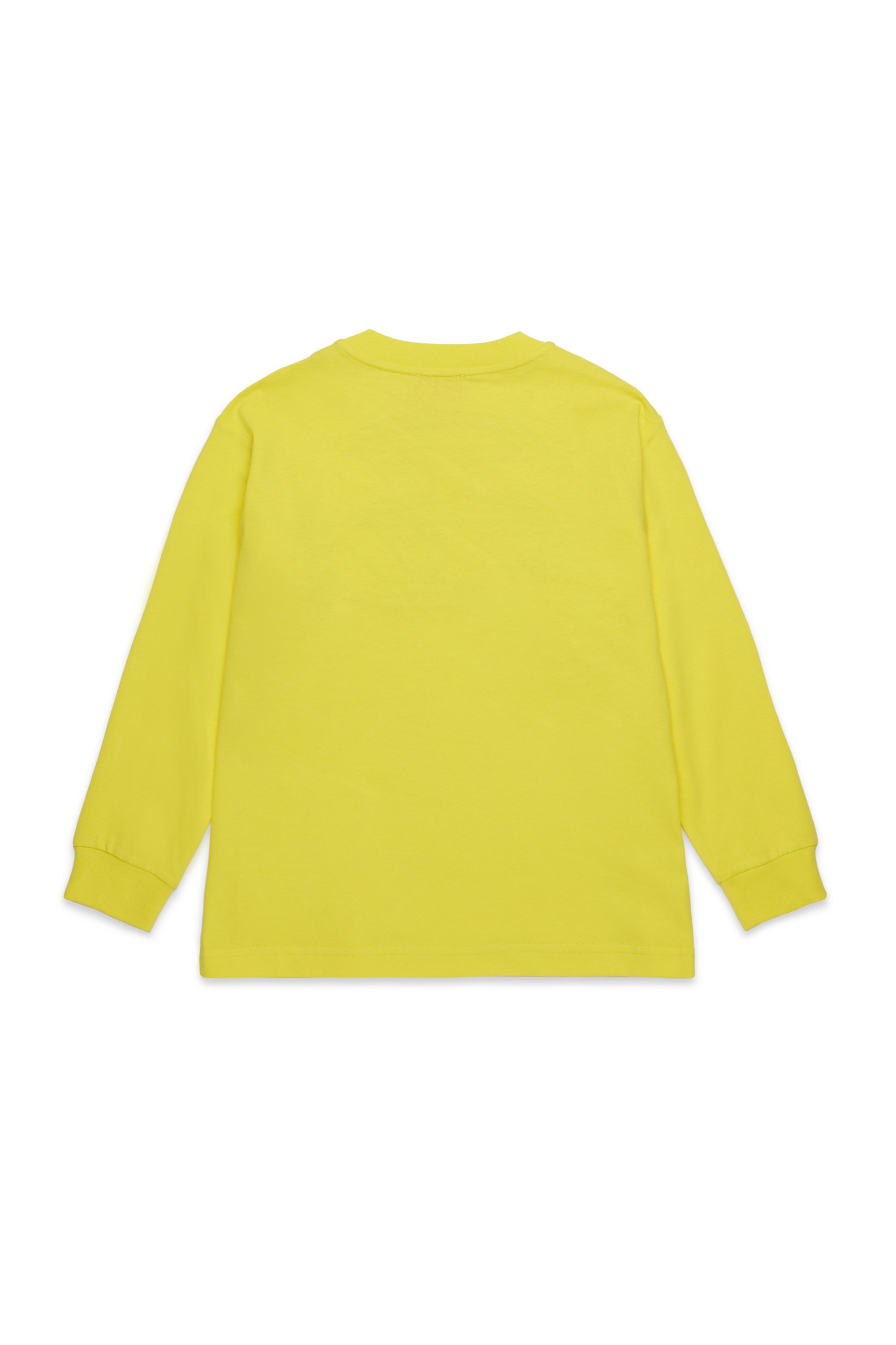 Diesel - TJUSTBIGOVALS OVER, T-shirt à manches longues avec maxi logo Oval D Homme in Jaune - 2