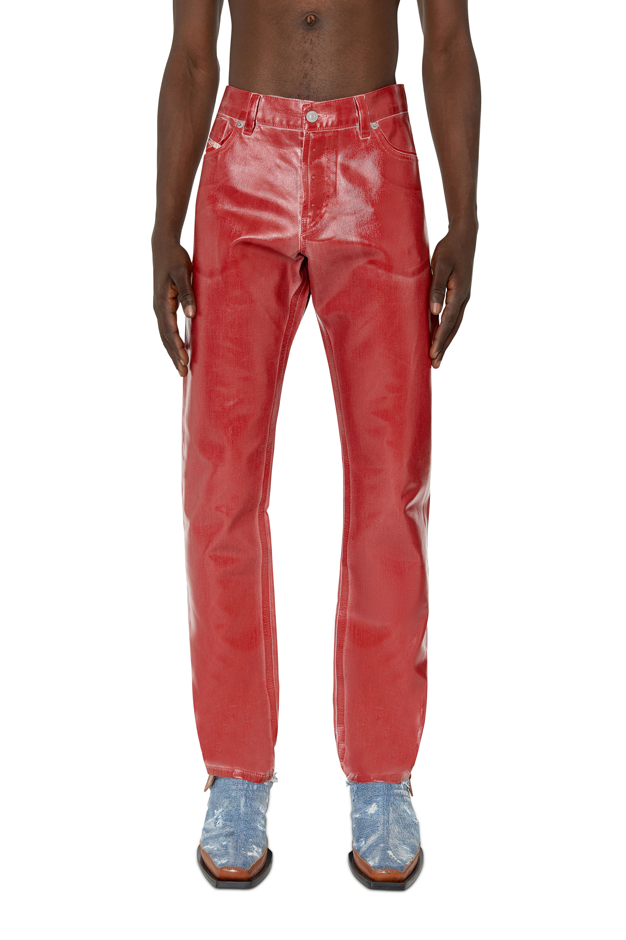 Diesel - 1995 D-Sark 09E50 Straight Jeans, Rouge - Image 1