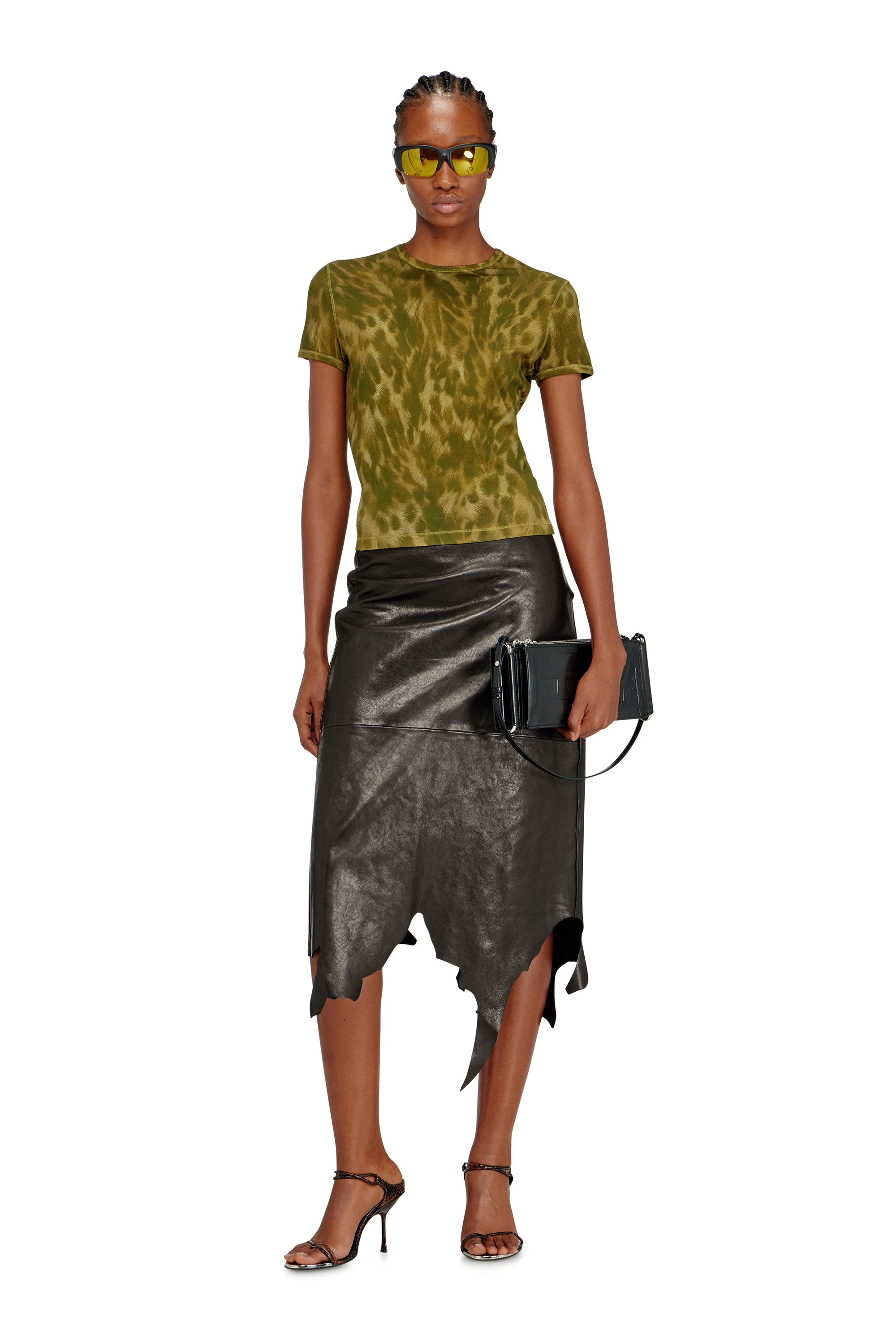 Diesel - FLAG-D SHOULDER BAG X, Flag-D-Sac bandouli&egrave;re modulaire avec logo emboss&eacute; Mixte in Noir - 3