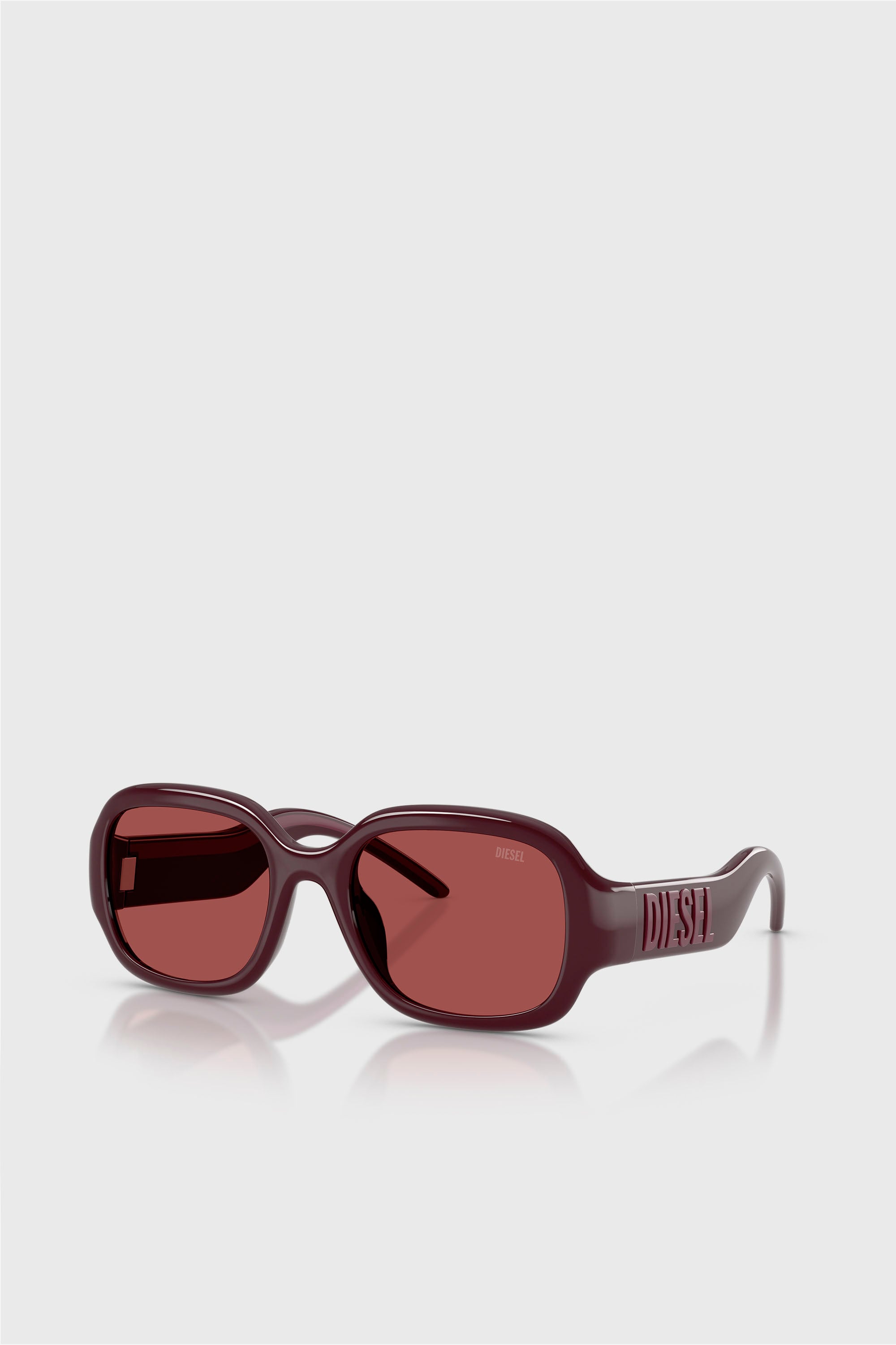 Diesel - 0DL3023U, Lunettes de soleil pillow Mixte in Rouge - 2