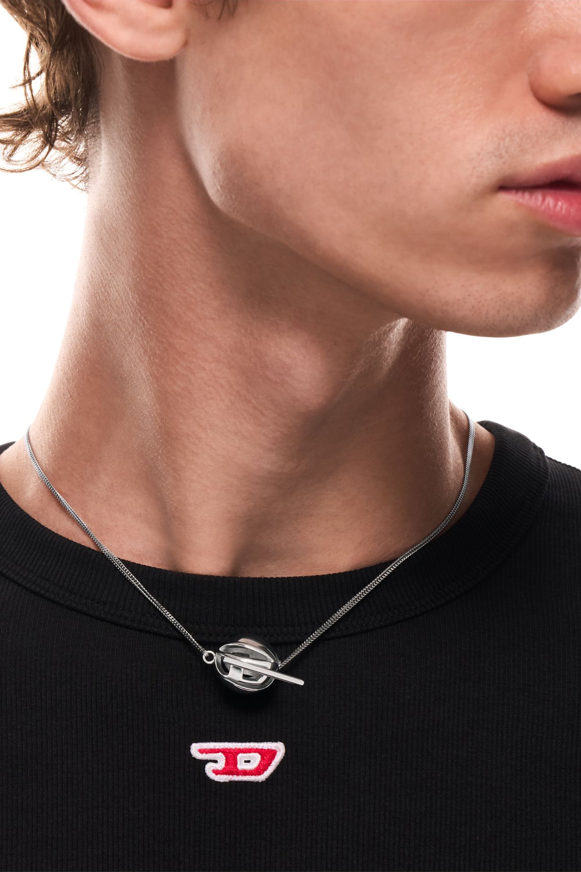 Diesel - DX1716040, Collier pendentif en acier inoxydable Mixte in Gris argent&eacute; - 4