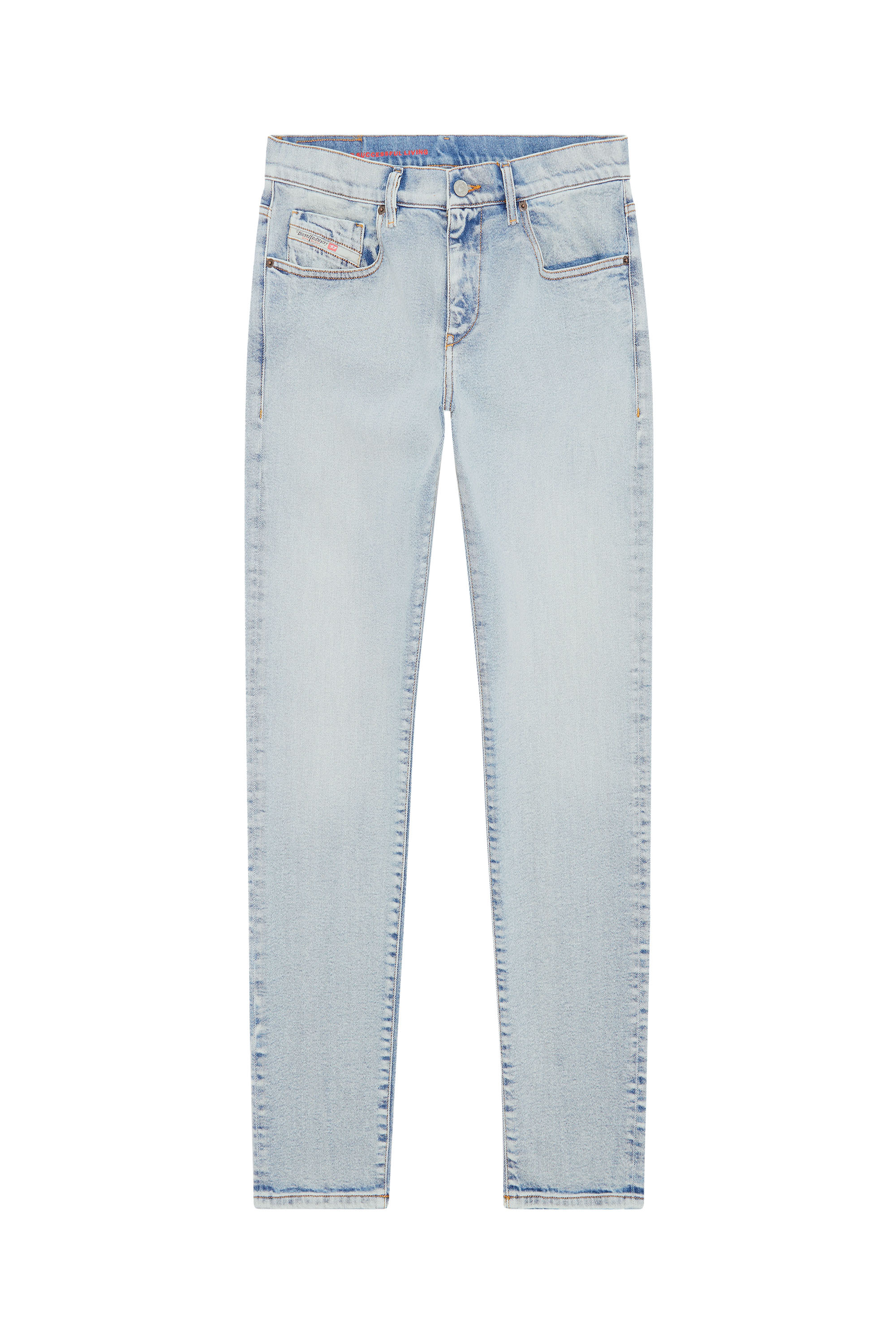 Diesel - Slim Jeans 2019 D-Strukt 9C08L, Bleu Clair - Image 5
