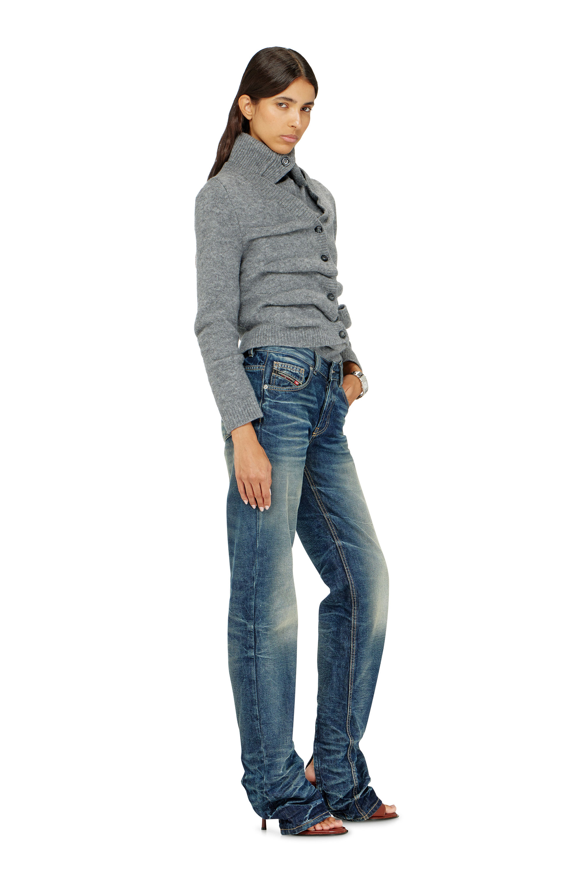Diesel - Regular Jeans D-Heel 0DBFC Femme, Bleu moyen - Image 3