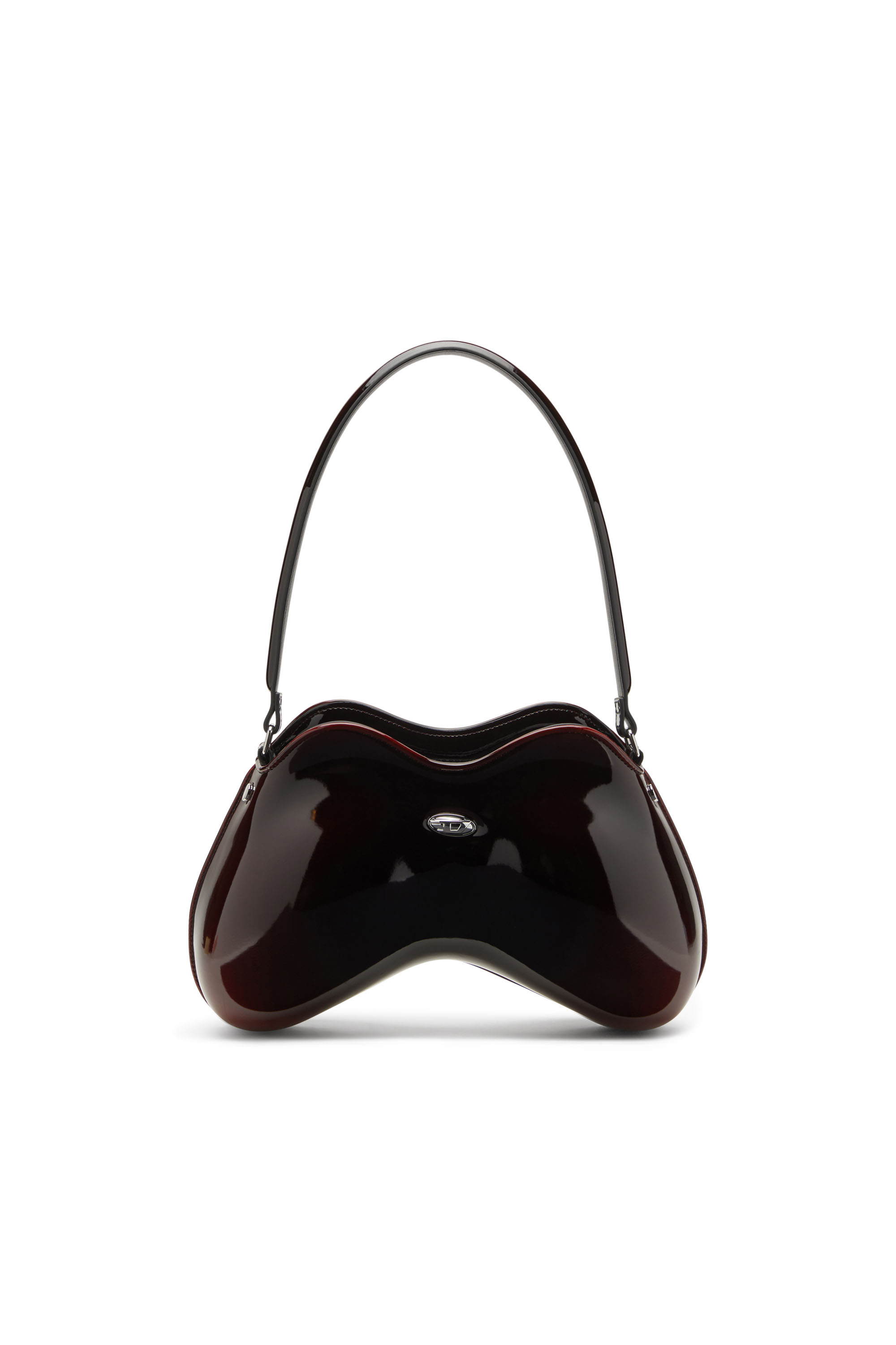 Diesel - DOUBLE-D SHOULDER, Double-D-Sac épaule rigide en PU brillant dégradé Femme in Rouge - 1