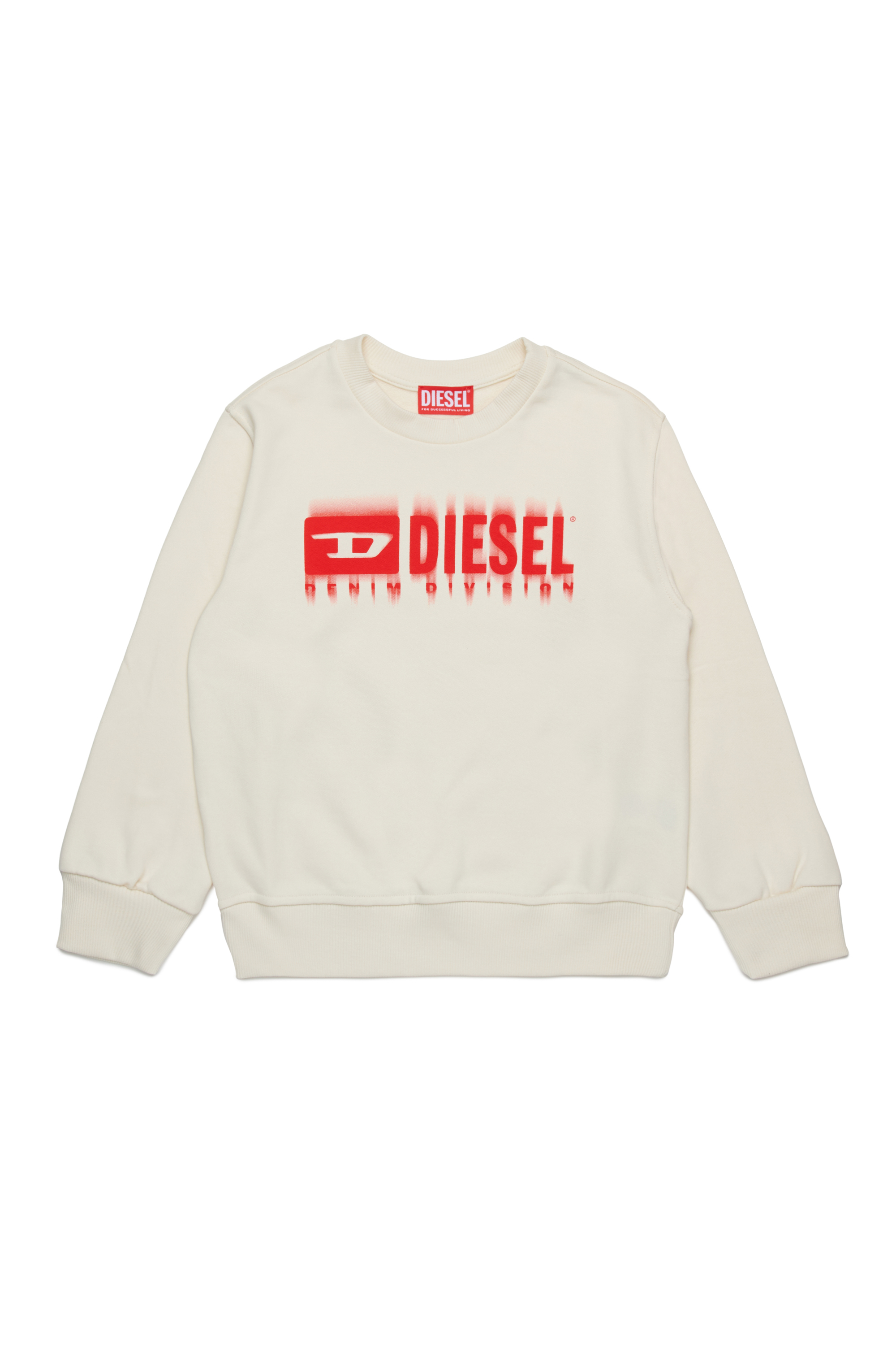 Diesel - SGINNL8 OVER, Homme Sweat-shirt avec logo taché in Blanc - Image 1