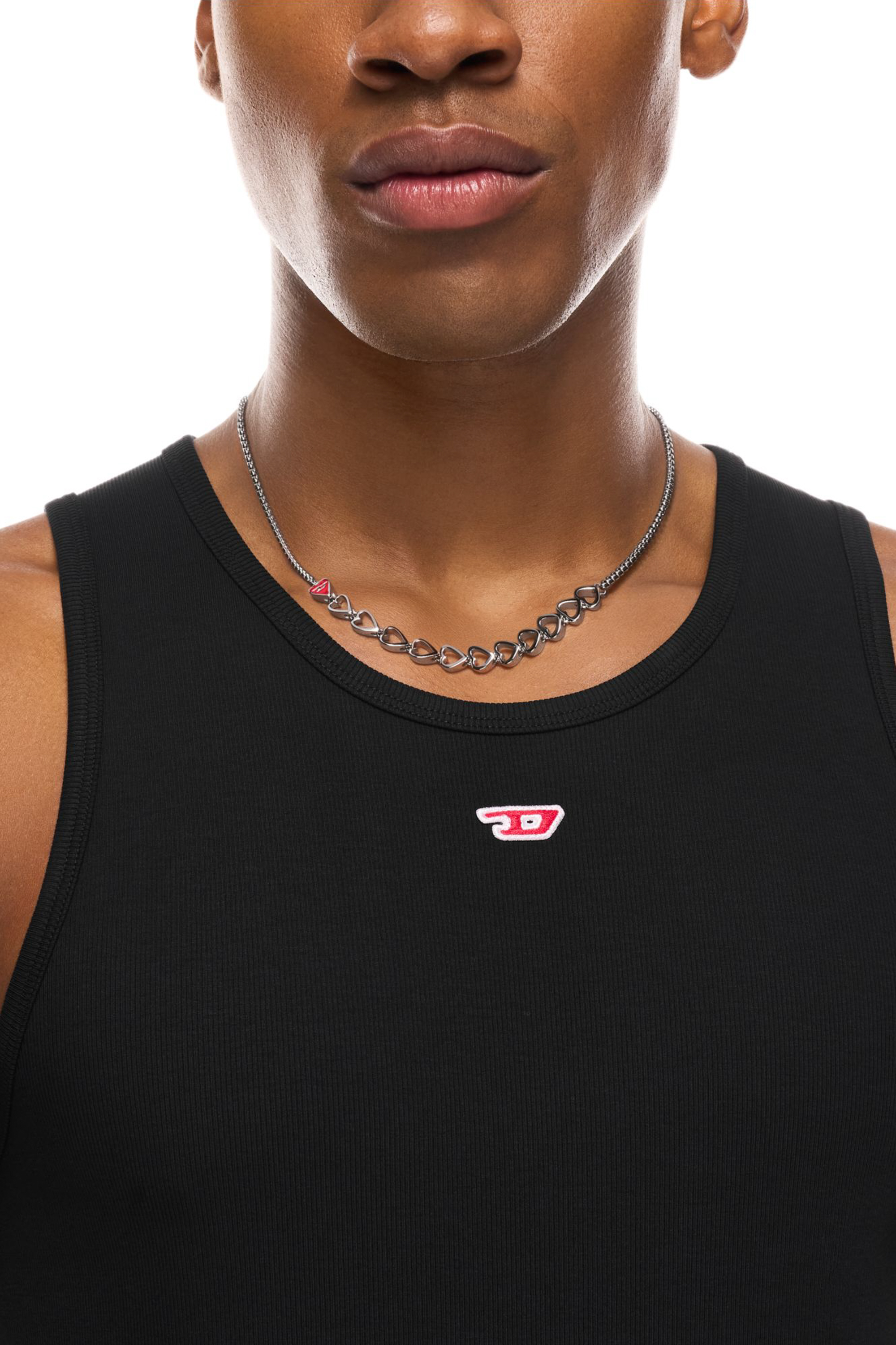 Diesel - DX166640 JEWELLERY, Collier cha&icirc;ne en acier inoxydable Mixte in Gris argent&eacute; - 4