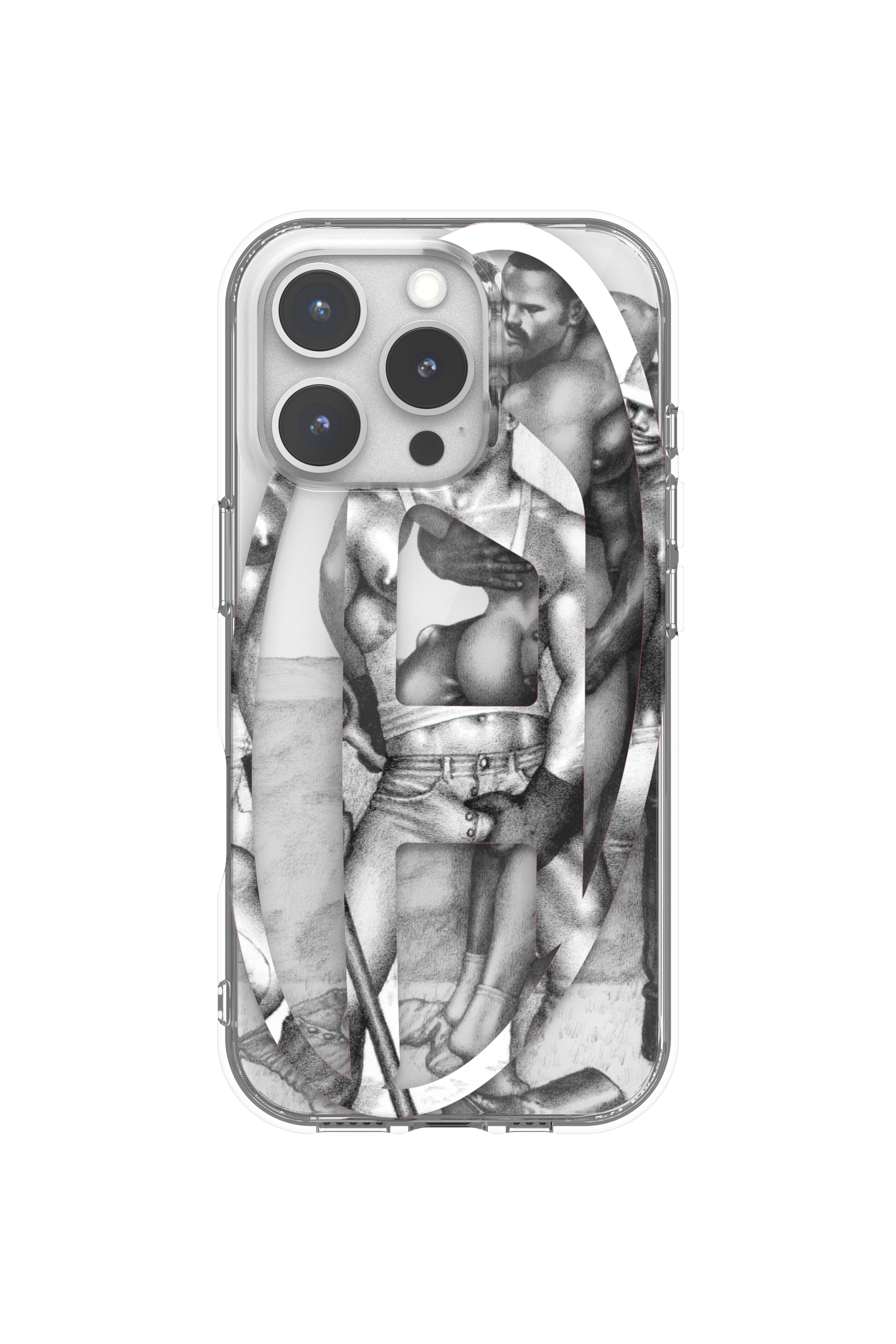 Diesel - 60388 DIESEL TOM OF FINLAND AOP CASE, Coque iPhone 16 Pro ToFF Mixte in Gris - 4