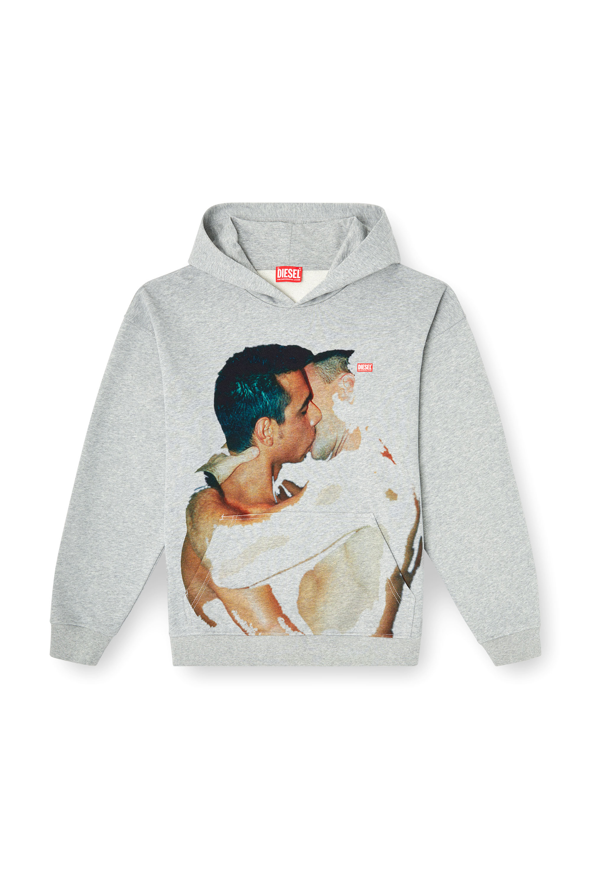 Diesel - PR-S-BOXT-HOOD-TOM25, Sweat-shirt à capuche avec imprimé graphique Mixte in Gris - 4