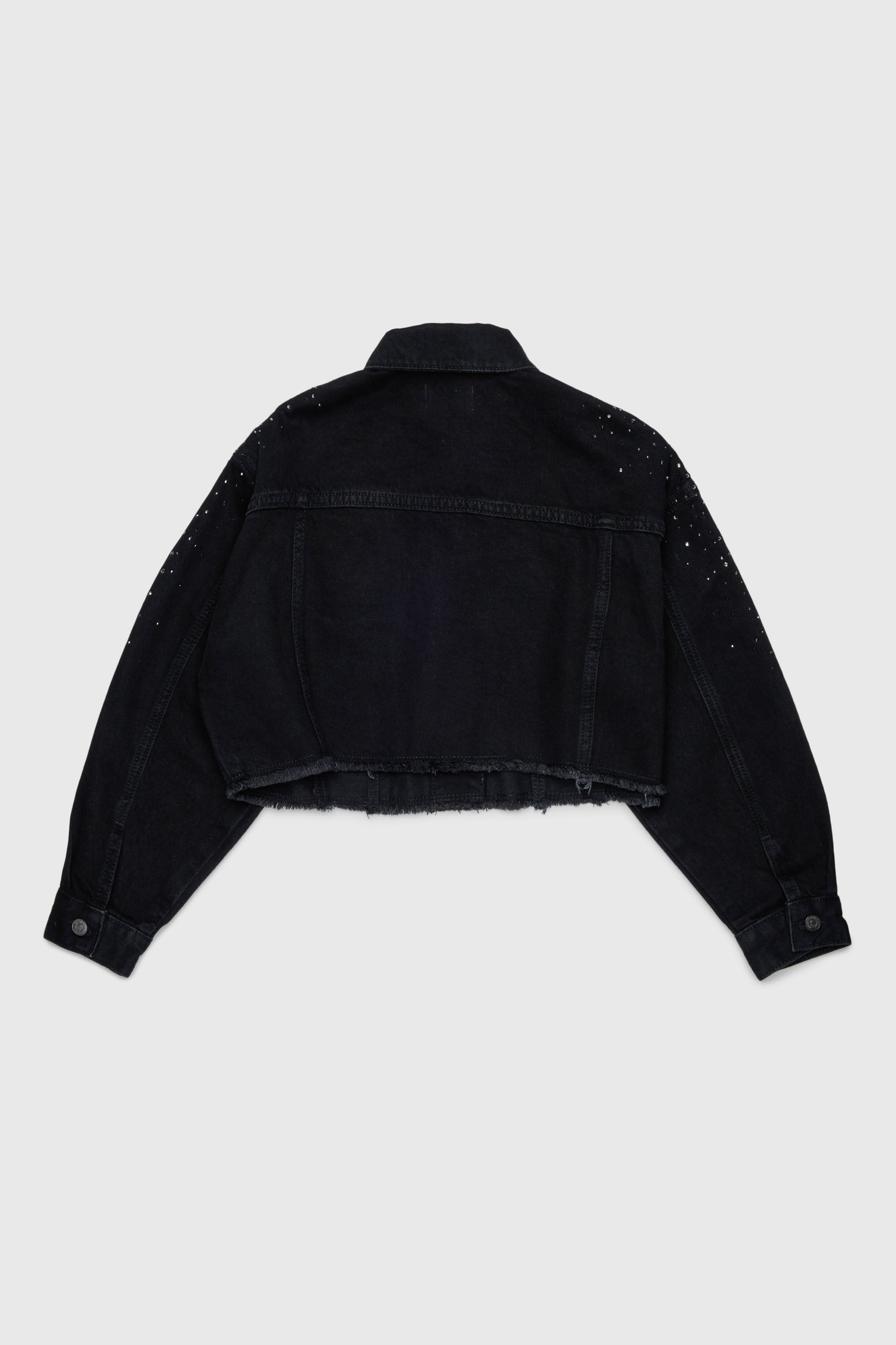 Diesel - JILBY, Veste trucker cropped orn&eacute;e Femme in Noir - 2