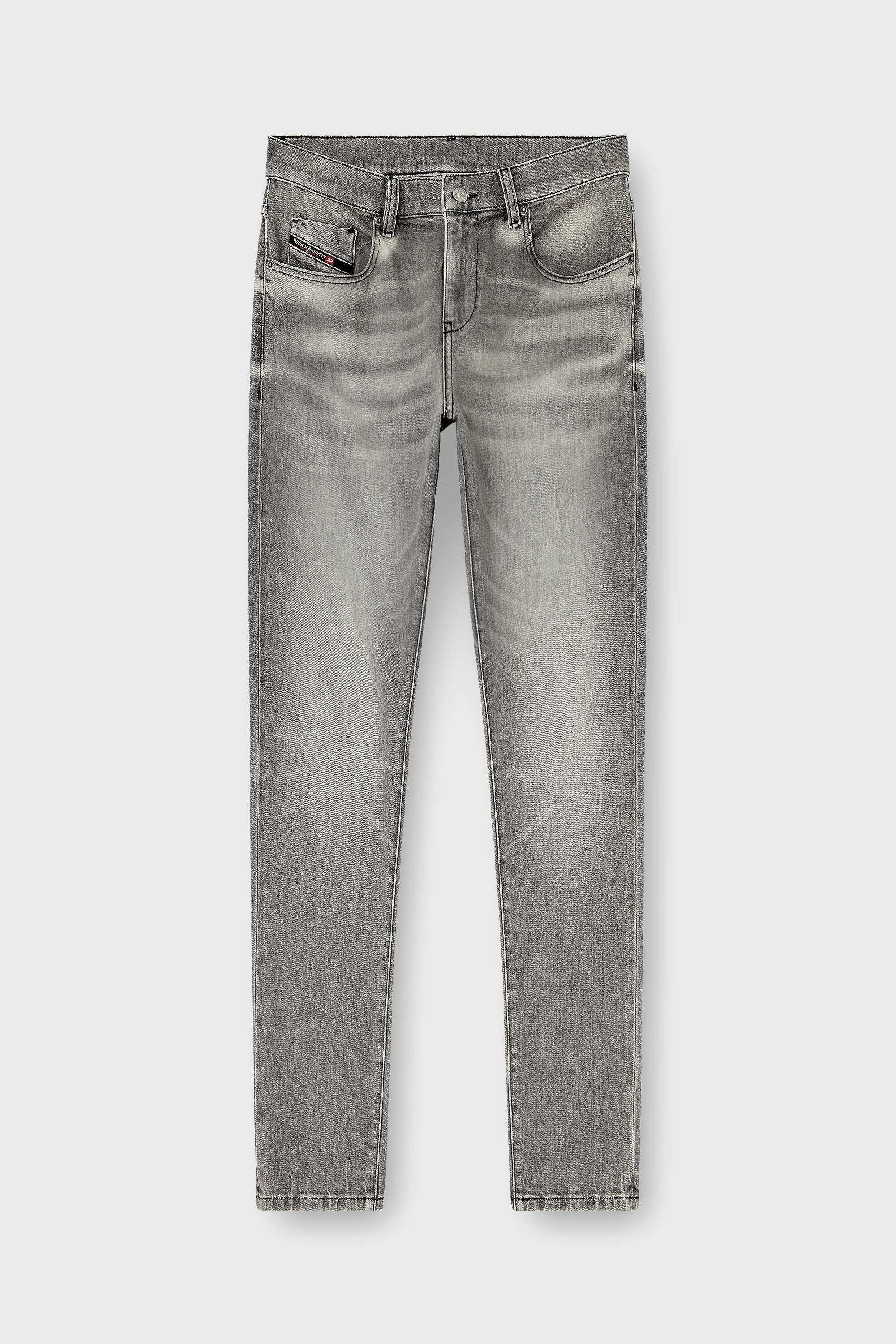 Diesel - Slim Jeans 2019 D-Strukt 0KBBL Homme, Gris Clair - Image 2
