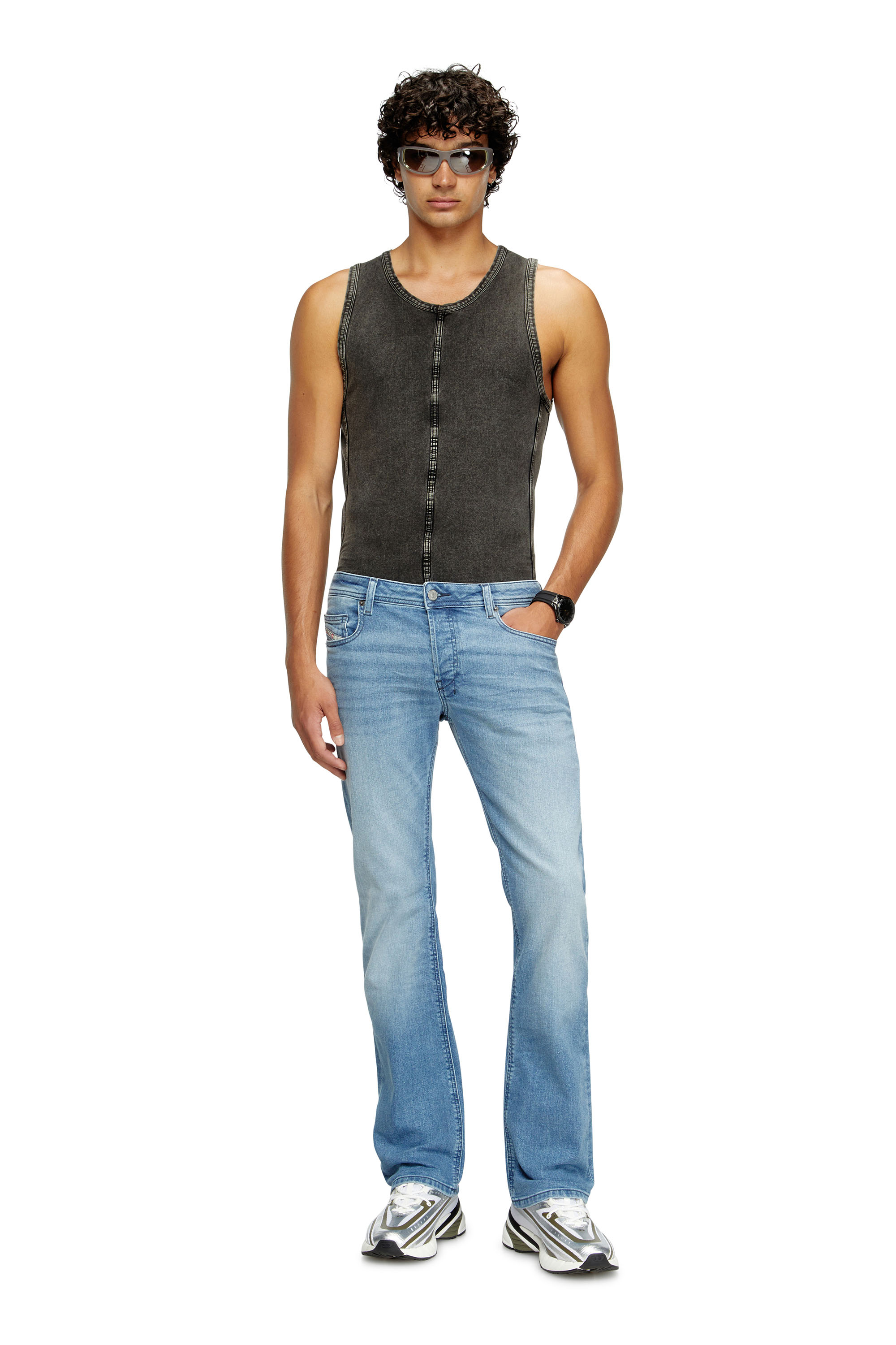 Diesel - Bootcut Jeans 2007 Zatiny 0GRDI Homme, Bleu Clair - Image 1